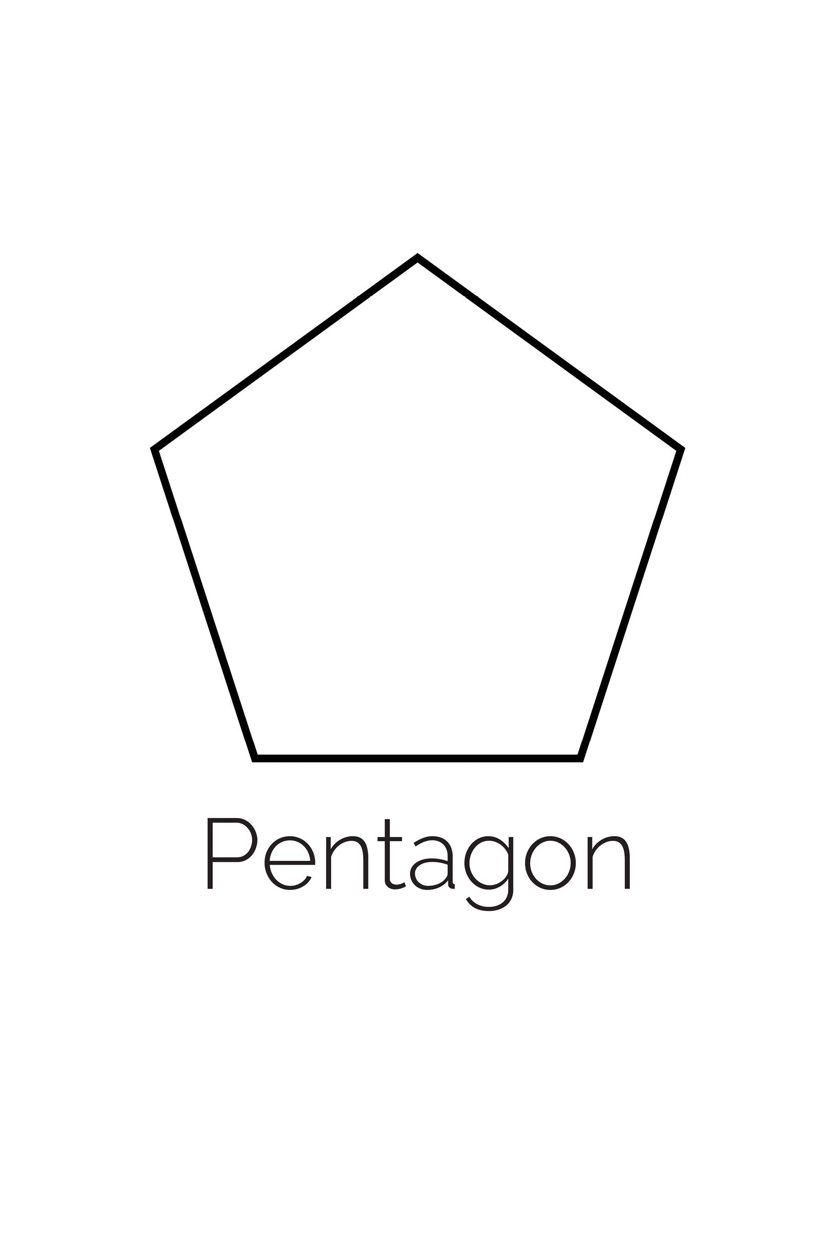 Free Printable Pentagon Shape with Free Printable Hexagon Shapes