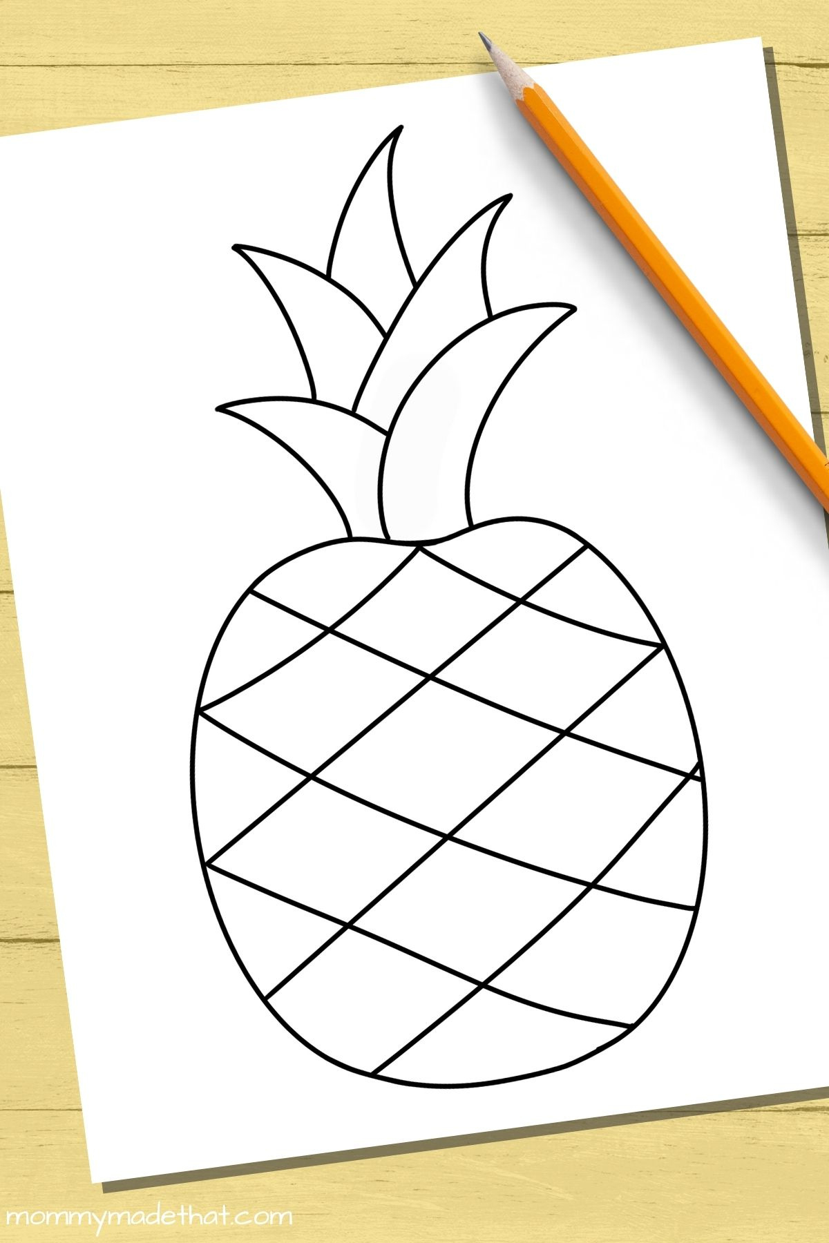 Free Printable Pineapple Templates &amp;amp; Outlines inside Printable Large Pineapple Stencil