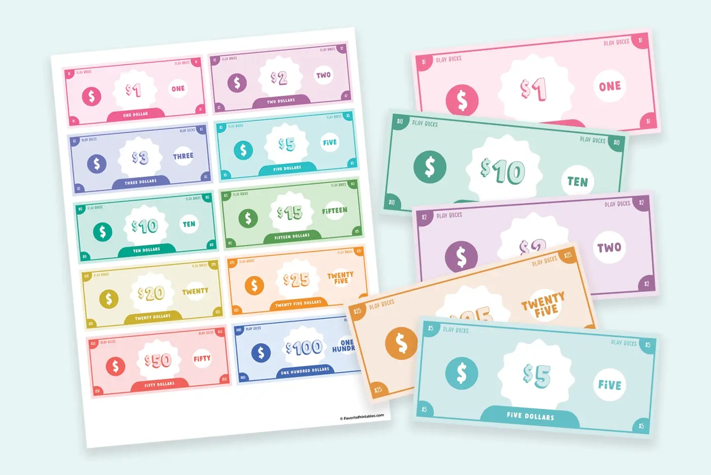 Free Printable Play Money For Kids - Favorite Printables for Free Play Money Template