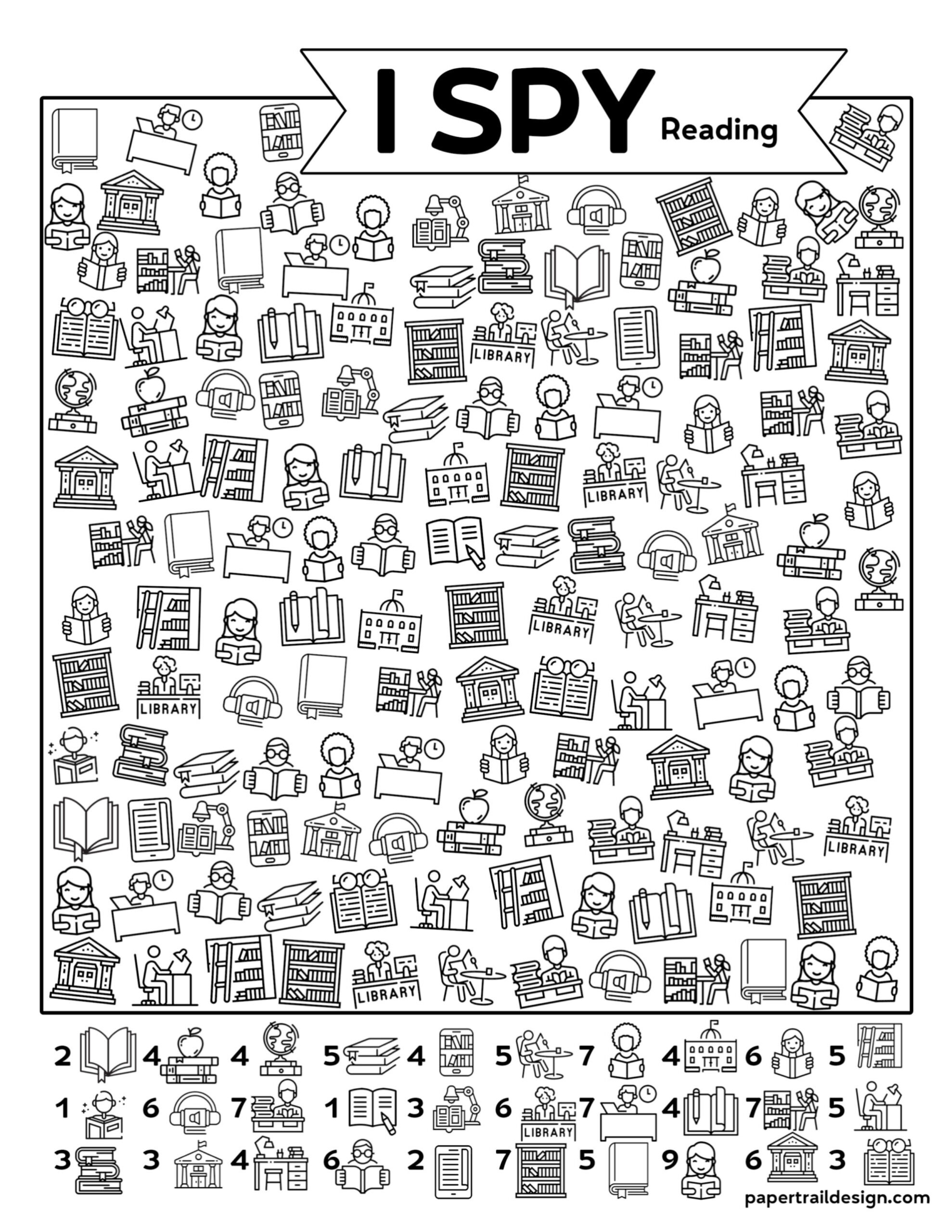 Free Printable Reading I Spy Activity - Paper Trail Design intended for Free Printable Reading Games