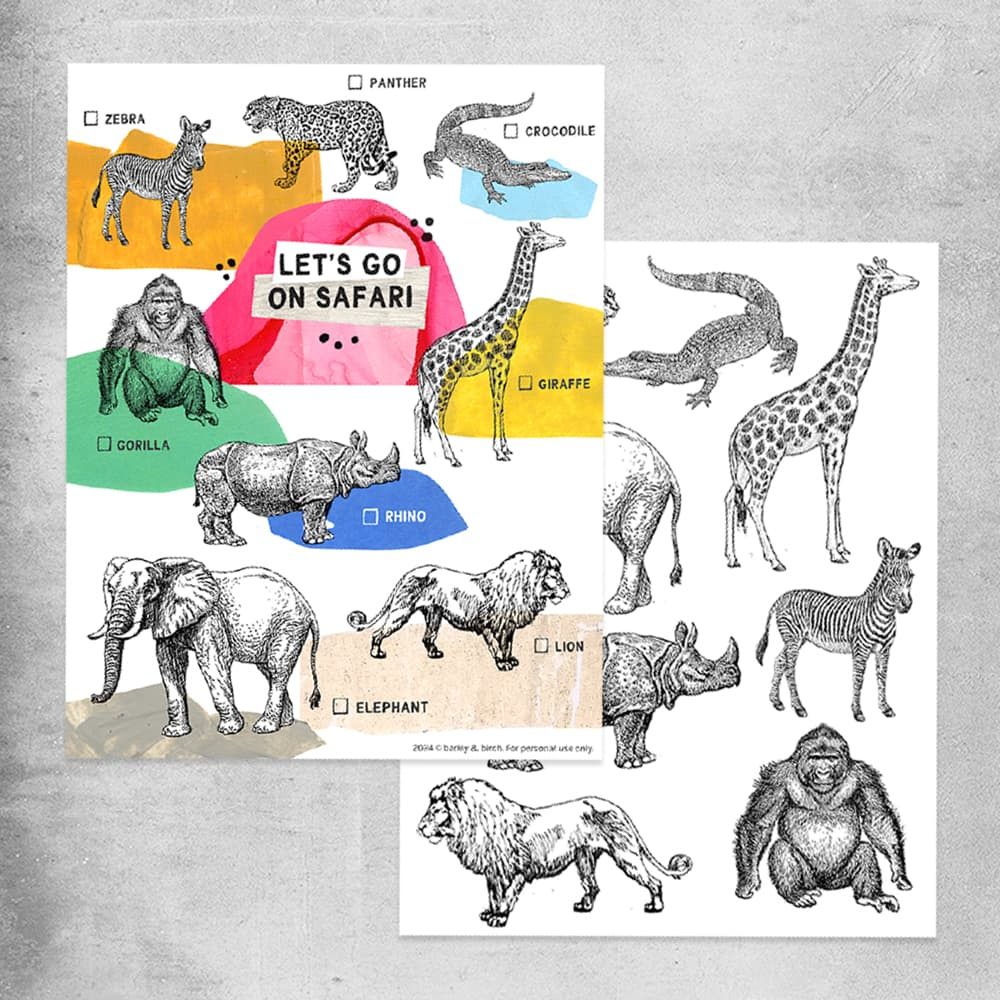 Free Printable Safari Scavenger Hunt - Barley &amp;amp; Birch within Free Safari Printables