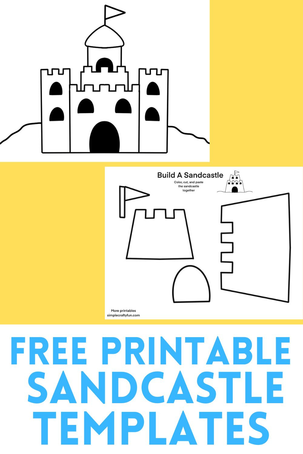 Free Printable Sandcastle Template For Kids - regarding Free Sand Castle Printable Patterns