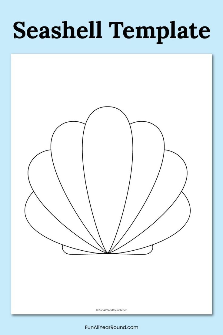 Free Printable Seashell Template throughout Free Seashell Printables