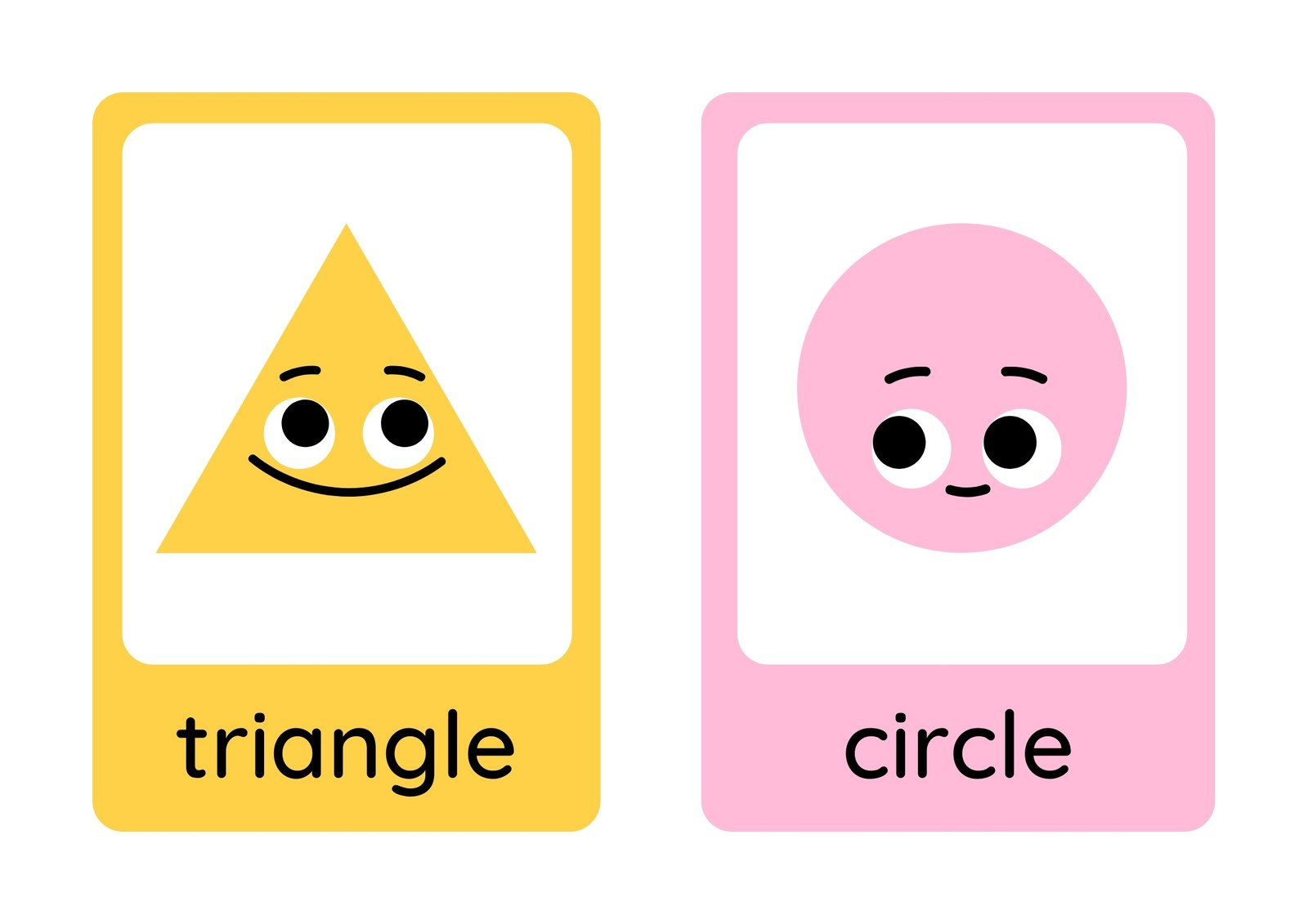 Free Printable Shapes Flashcards Templates | Canva for Free Printable 2D Shape Posters