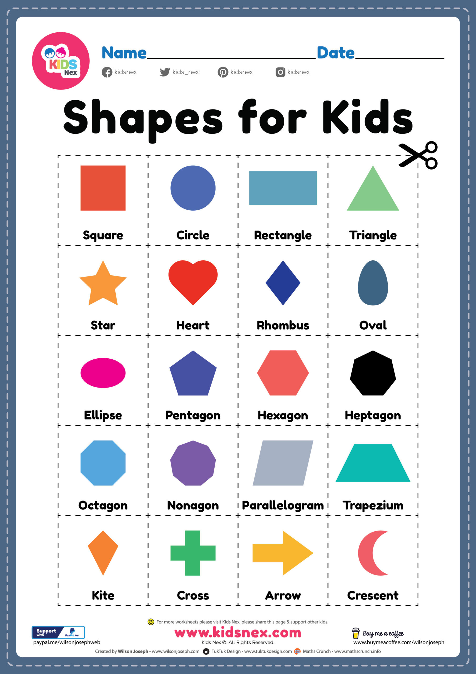 Free Printable Shapes For Preschool Kids - Flash Card Pdf pertaining to Free Printable Shapes