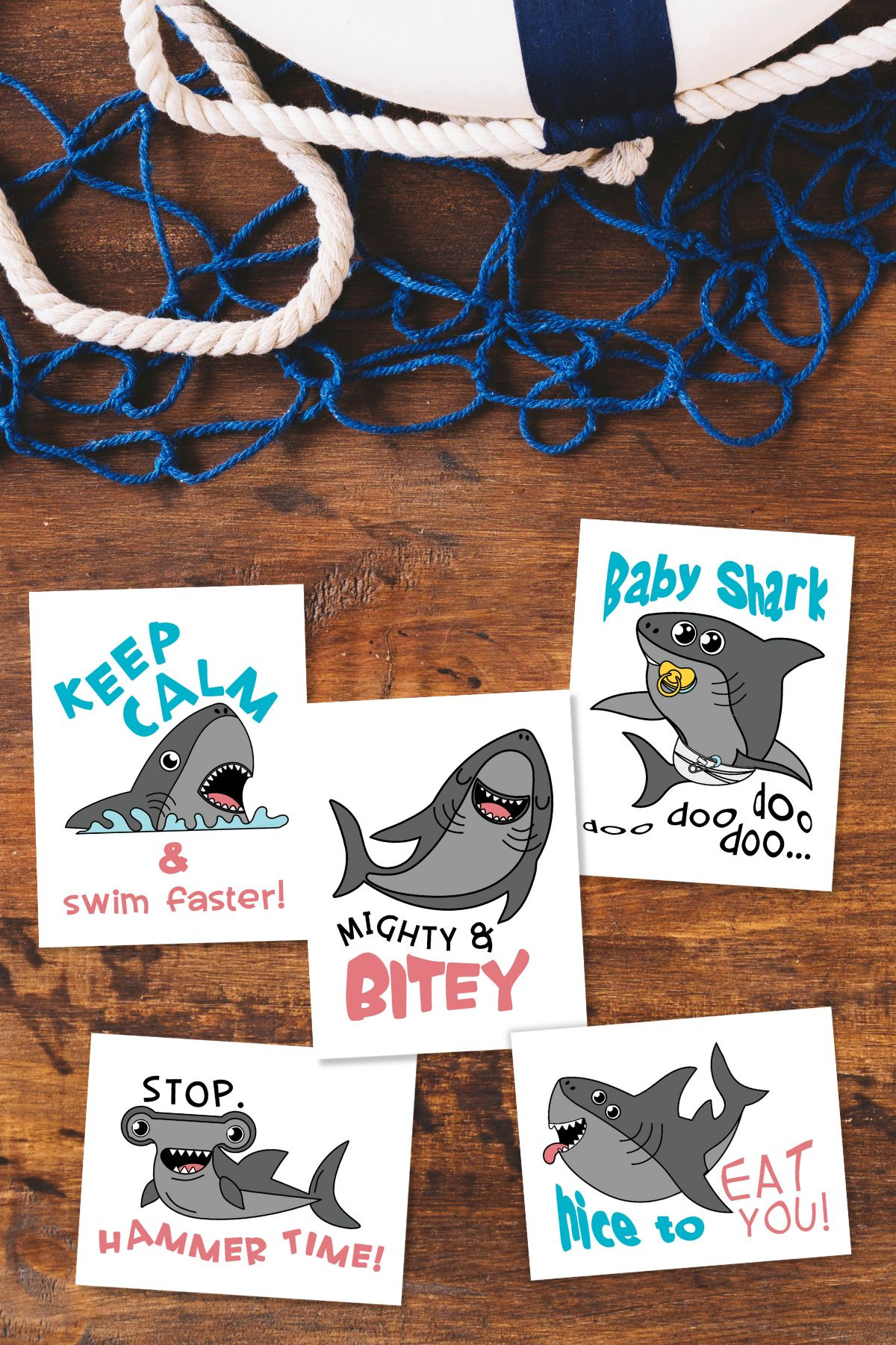 Free Printable Shark Week Signs - Savor + Savvy throughout Free Printable Shark Signs
