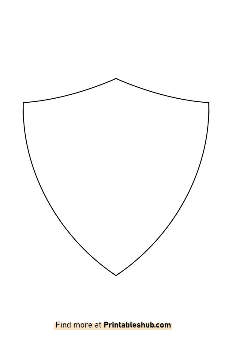 Free Printable Shield Template Pdf intended for Free Printable Shield Pattern