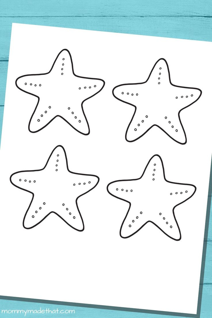 Free Printable Starfish Template &amp;amp; Outlines For Best Ocean Crafts inside Free Printable Starfish Pattern