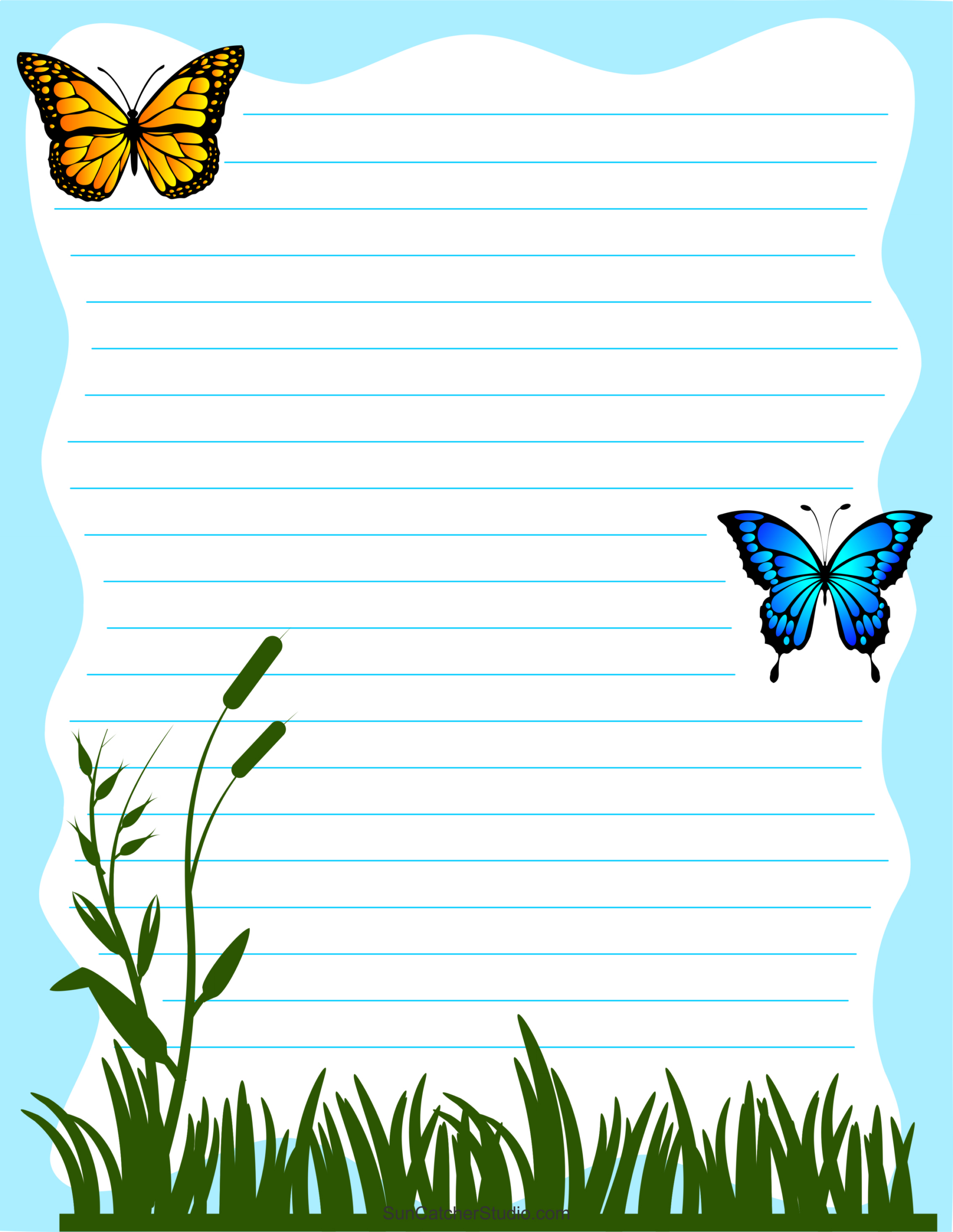 Free Printable Stationery And Lined Letter Writing Paper – Free for Free Letter Writing Paper Printable
