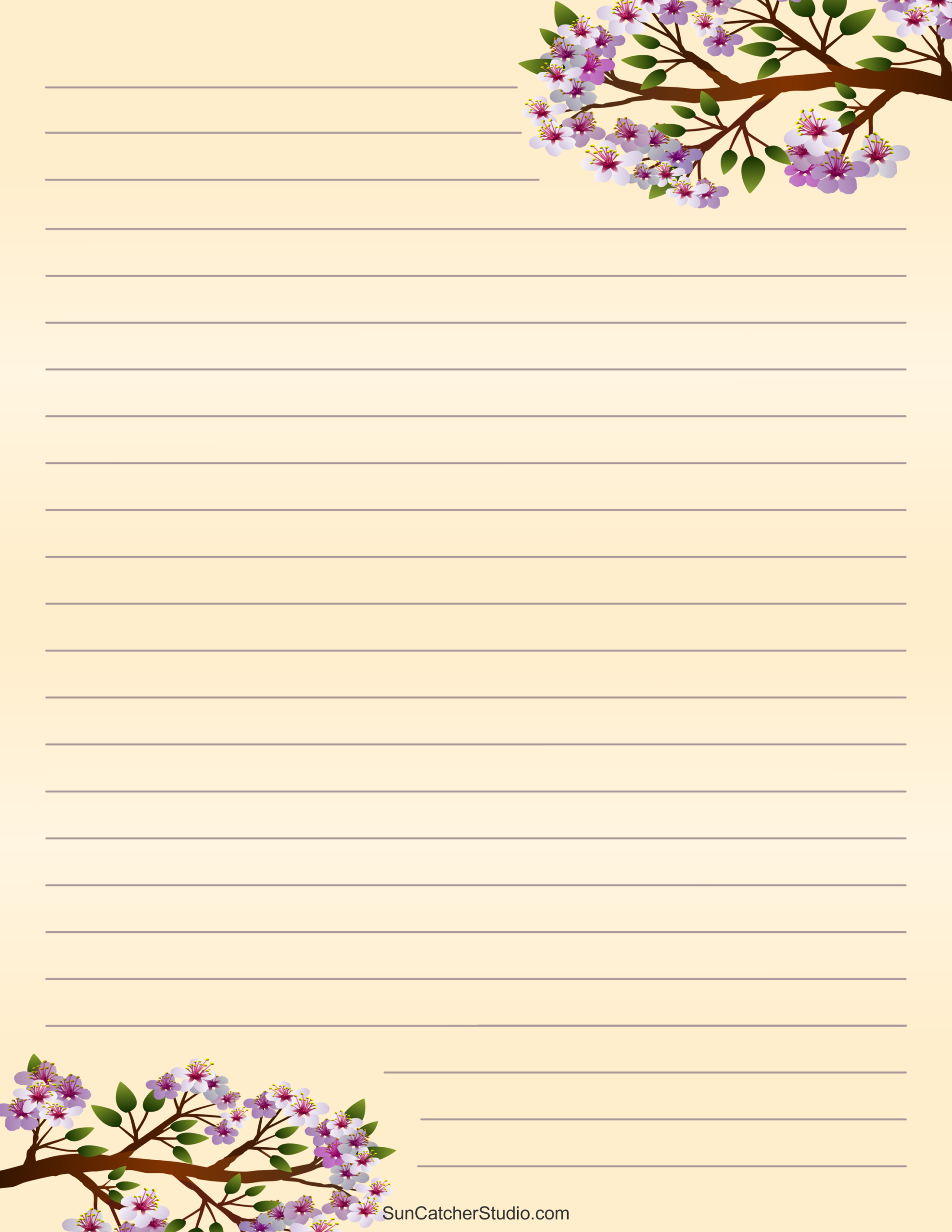 Free Printable Stationery And Lined Letter Writing Paper – Free throughout Free Printable Floral Stationery Paper