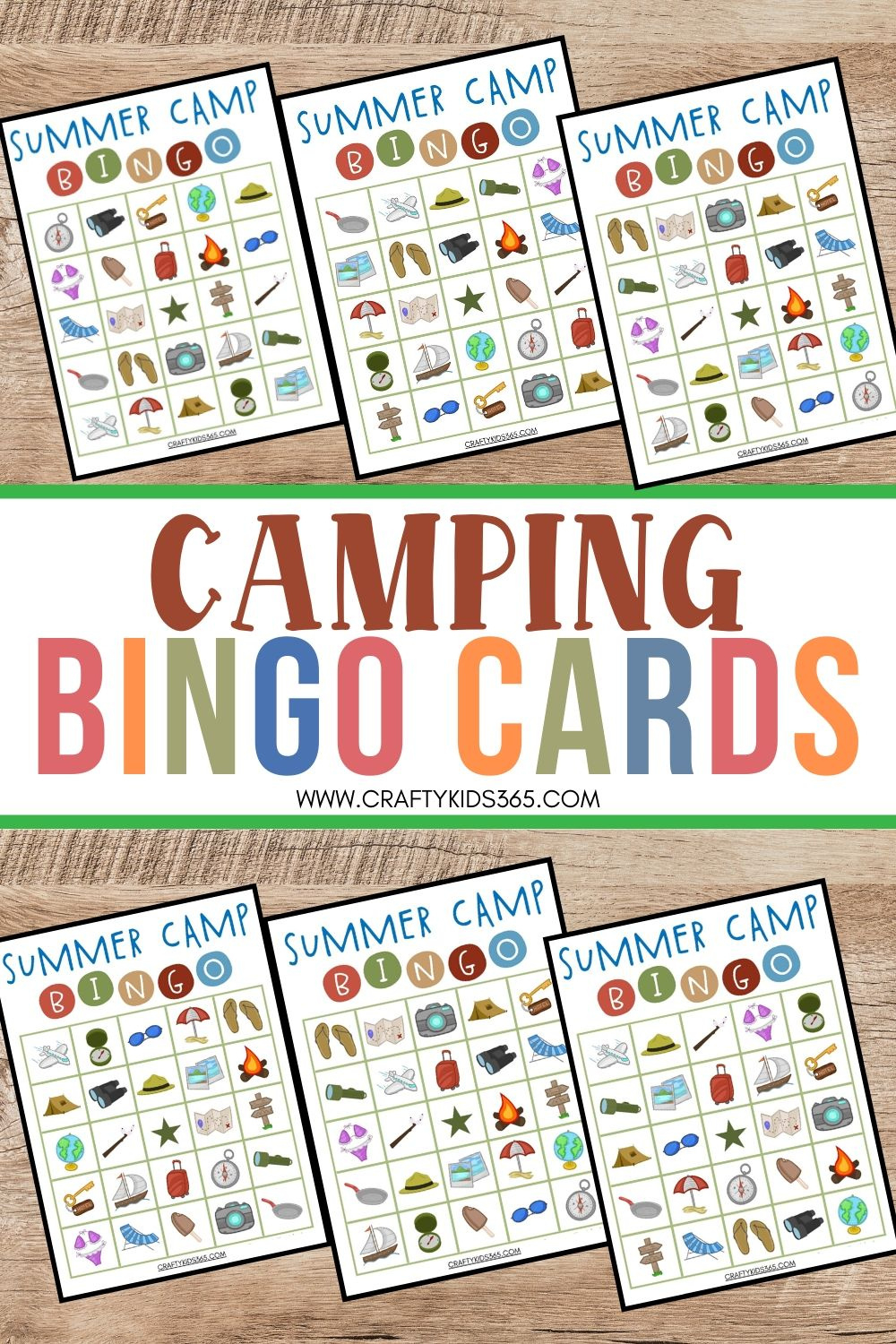 Free Printable Summer Camp Bingo - Crafty Kids 365 with Free Printable Summer Camp Cards
