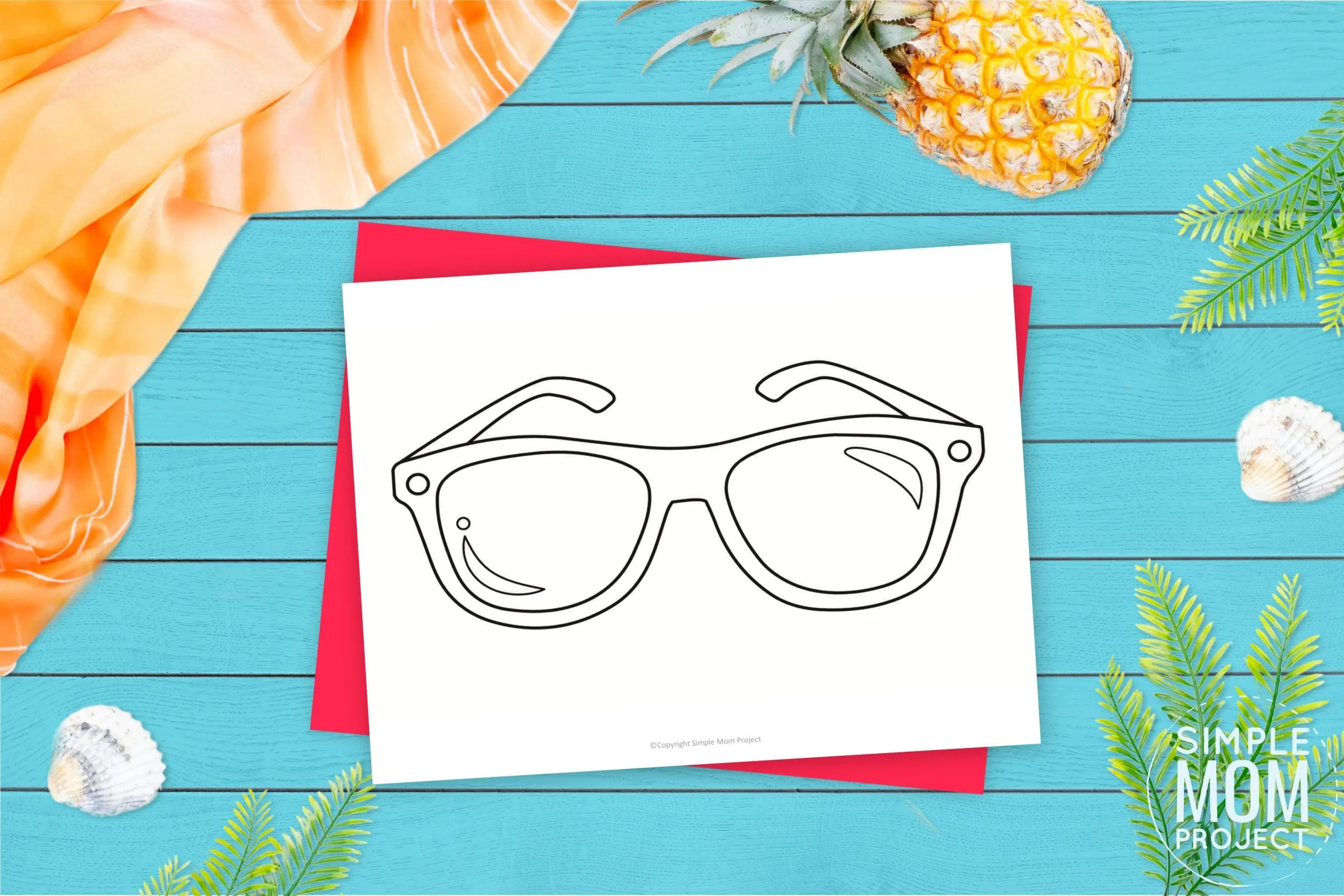 Free Printable Sunglasses Template – Simple Mom Project intended for Free Printable Sunglasses Pattern