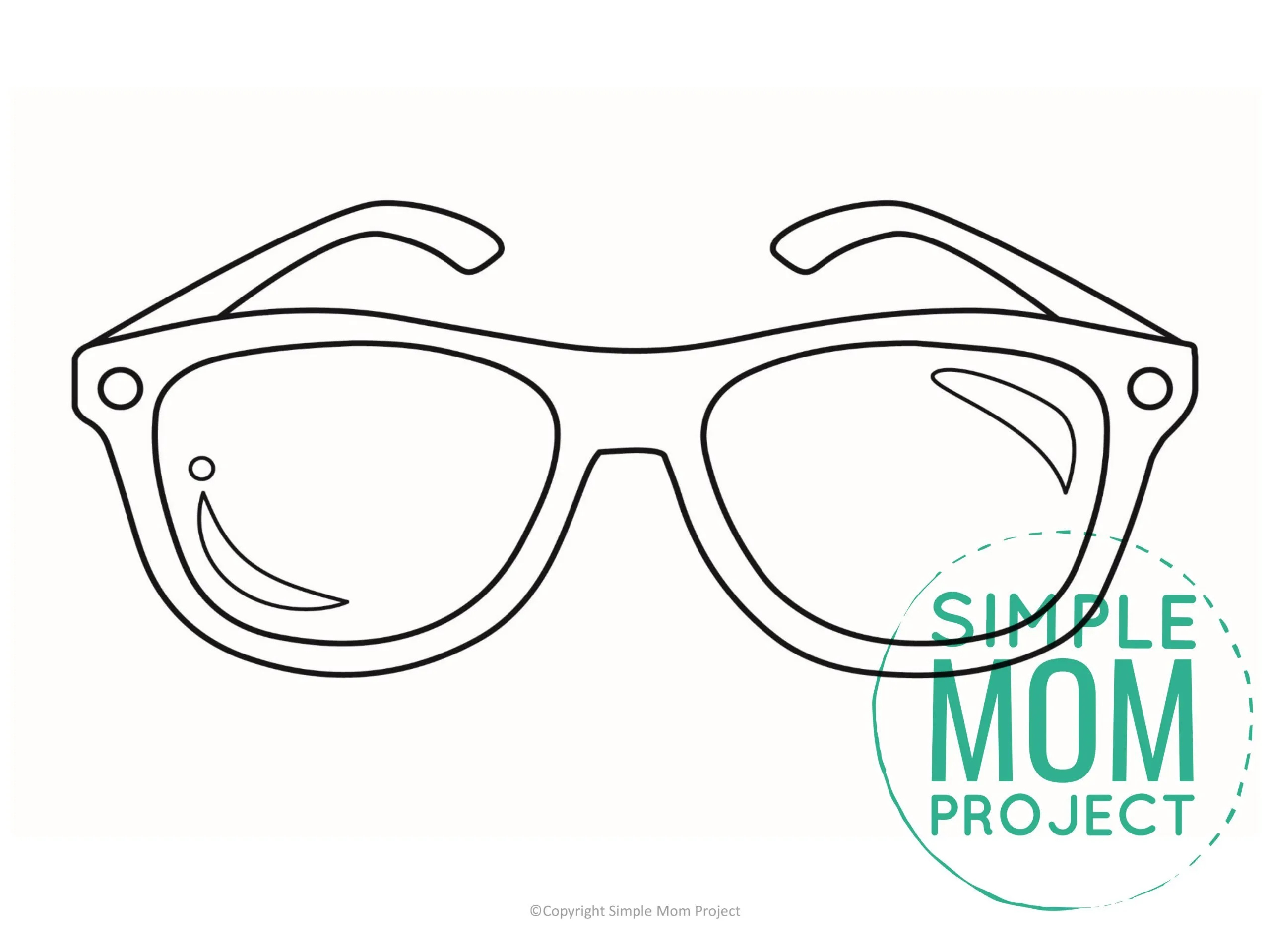 Free Printable Sunglasses Template – Simple Mom Project intended for Sunglass Template Printable Free