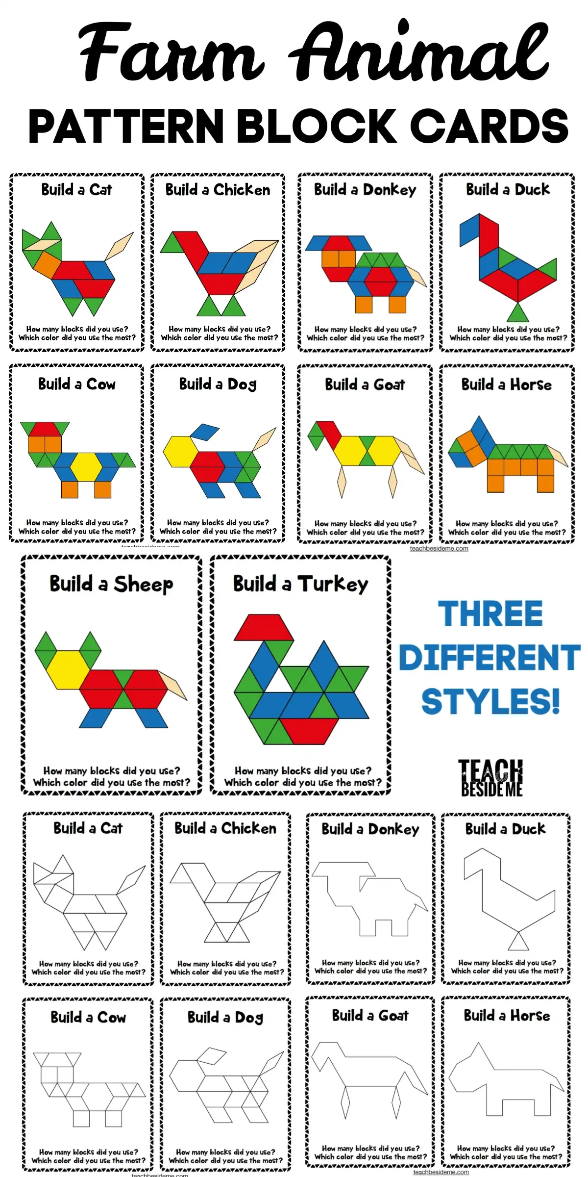 Free Printable Tangram Puzzles Challenges For Kids within Free Tangram Printables