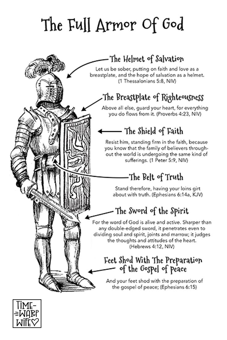 Free Printable - The Full Armor Of God throughout Armour of God Free Printables