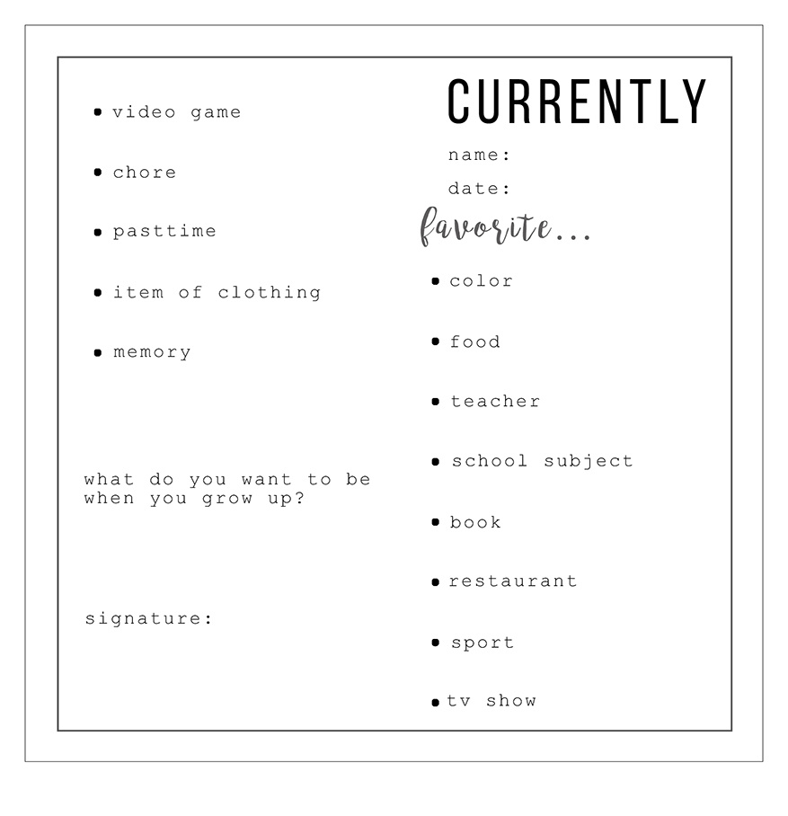 Free Printable Time Capsule Ideas - Mandy&amp;#039;S Party Printables regarding Free Printable Time Capsule Worksheets