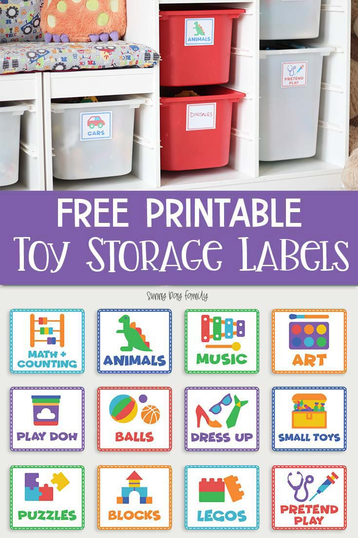 Free Printable Toy Storage Labels &amp;amp; Toy Organizing Tips | Sunny throughout Free Printable Preschool Shelf Labels