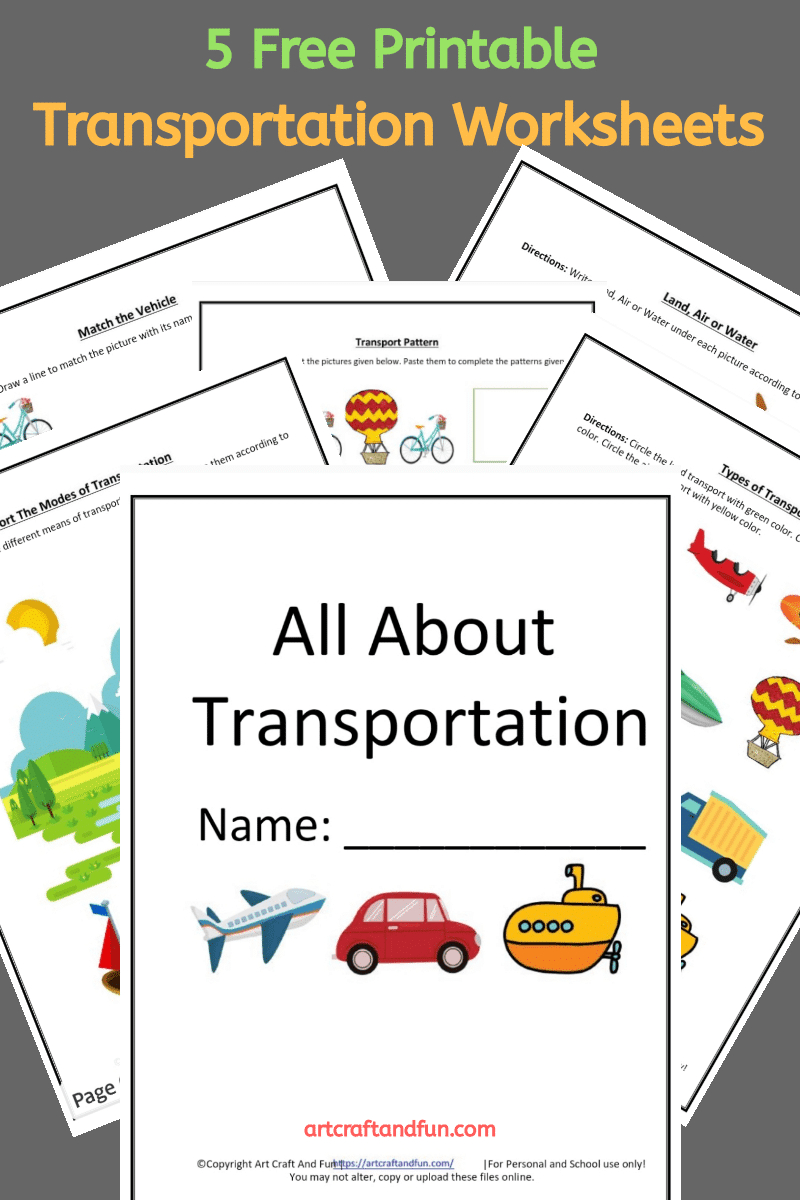 Free Printable Transportation Worksheets - intended for Free Transportation Printables