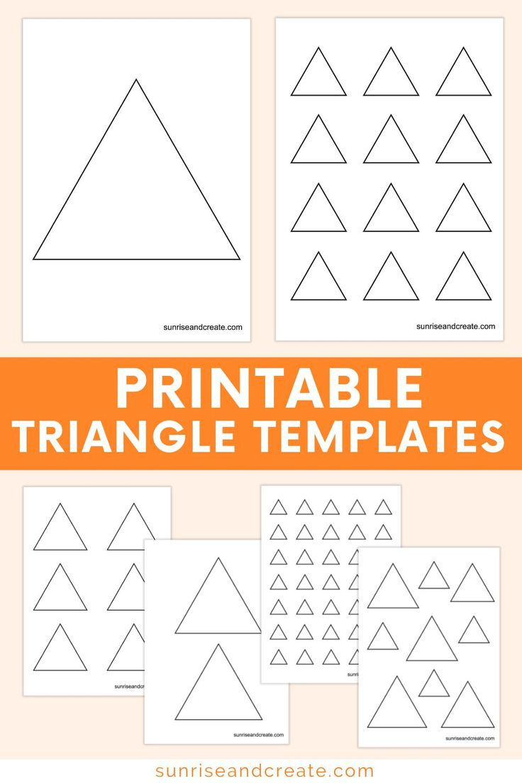Free Printable Triangle Templates - Sunrise And Create with regard to Free Printable Triangles