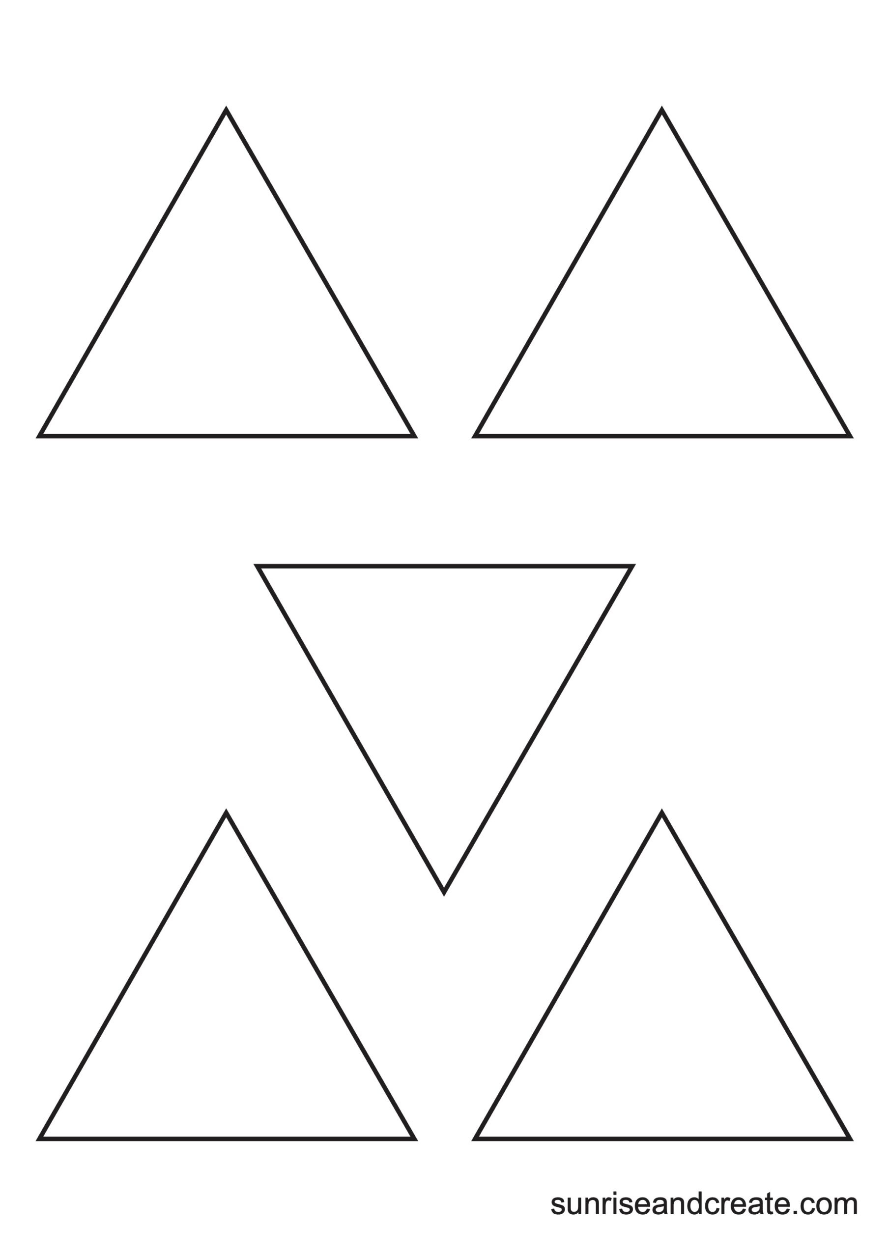 Free Printable Triangle Templates with regard to Free Printable Triangles