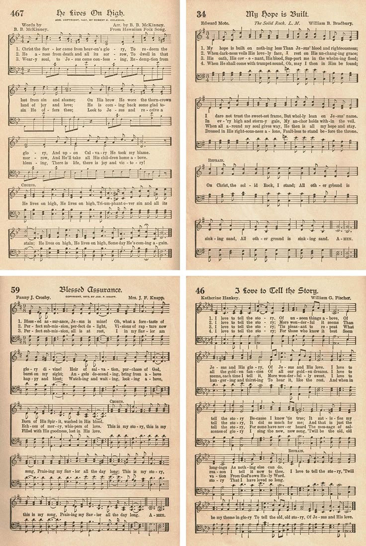 Free Printable Vintage Hymns Sheet Music intended for Free Printable Church Hymns