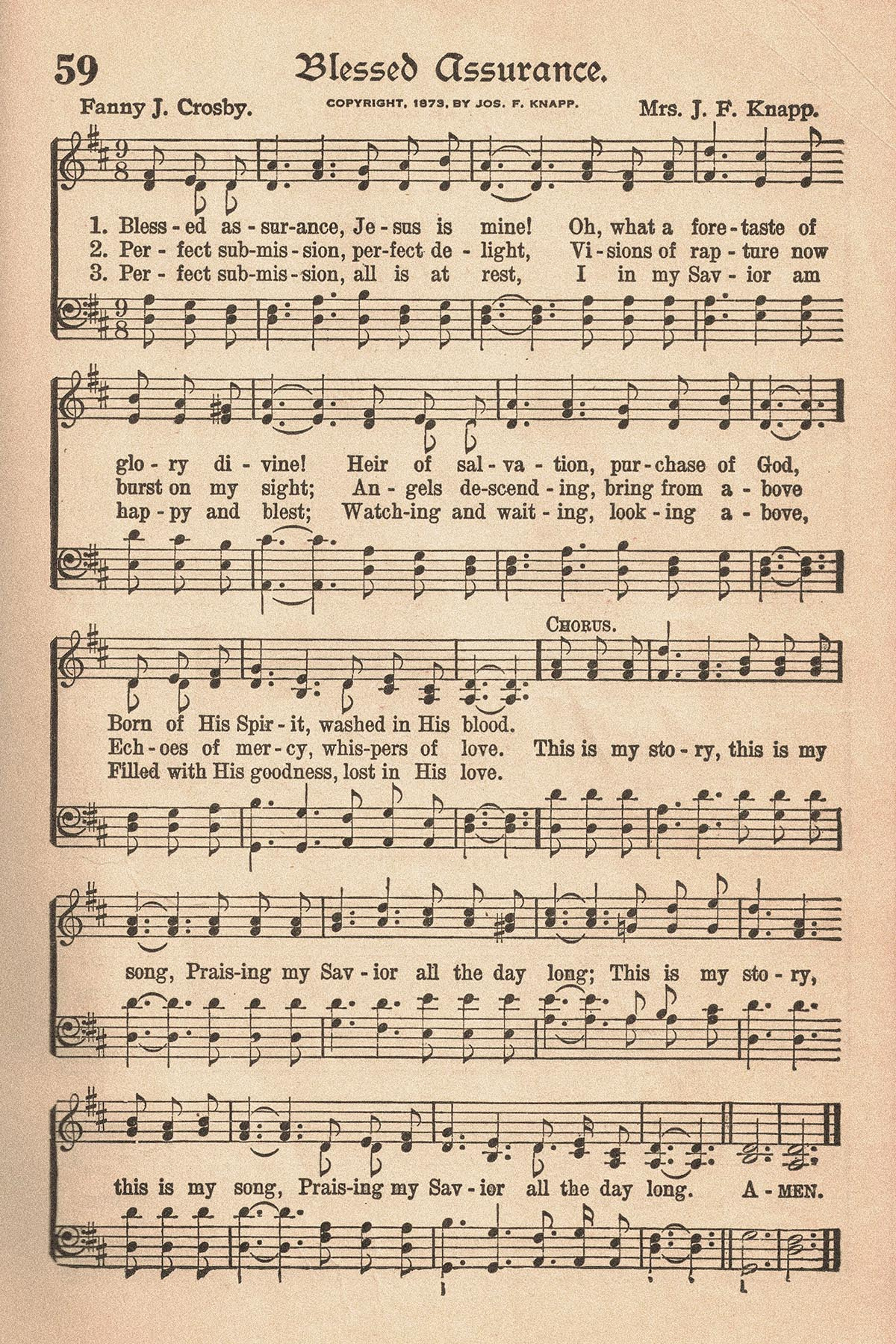 Free Printable Vintage Hymns Sheet Music • Rose Clearfield for Free Printable Christian Sheet Music