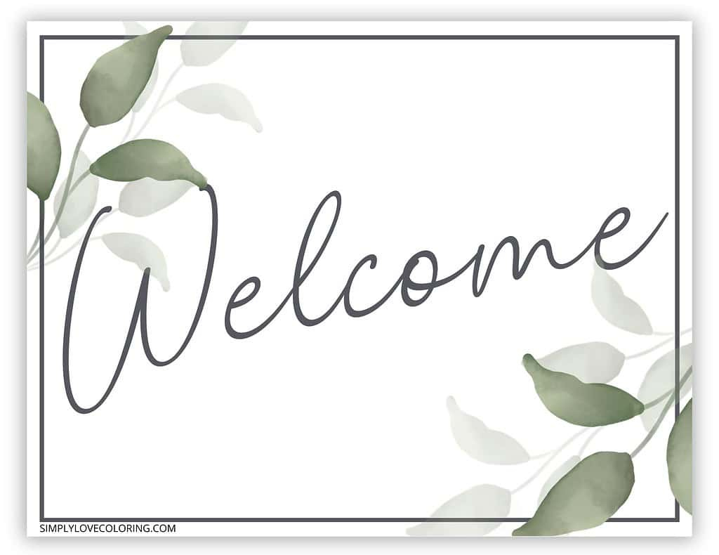 Free Printable Welcome Sign Template Print Welcome Sign Free inside Welcome Sign Free Printable