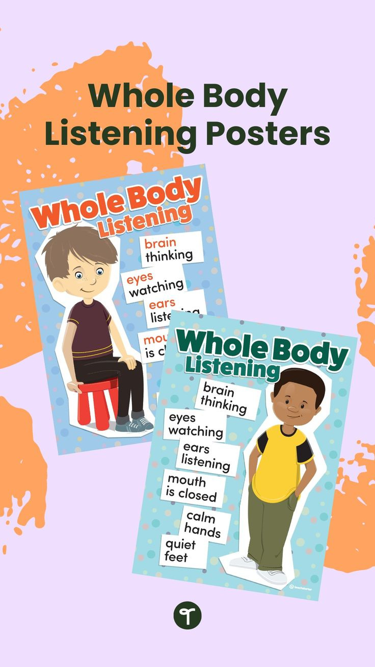 Free Printable: Whole Body Listening Posters for Whole Body Listening Free Printables