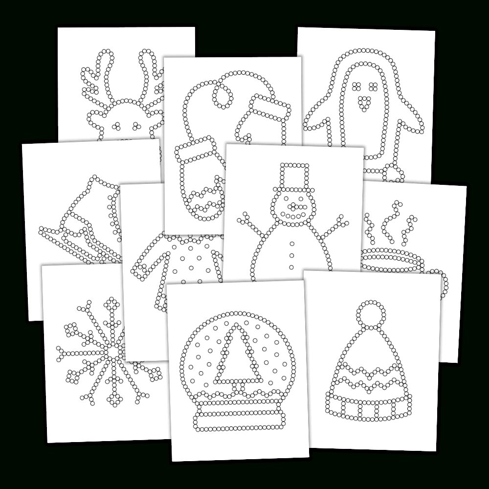 Free Printable Winter Tracing Worksheets For Preschoolers - The in Free Printable Push Pin Art
