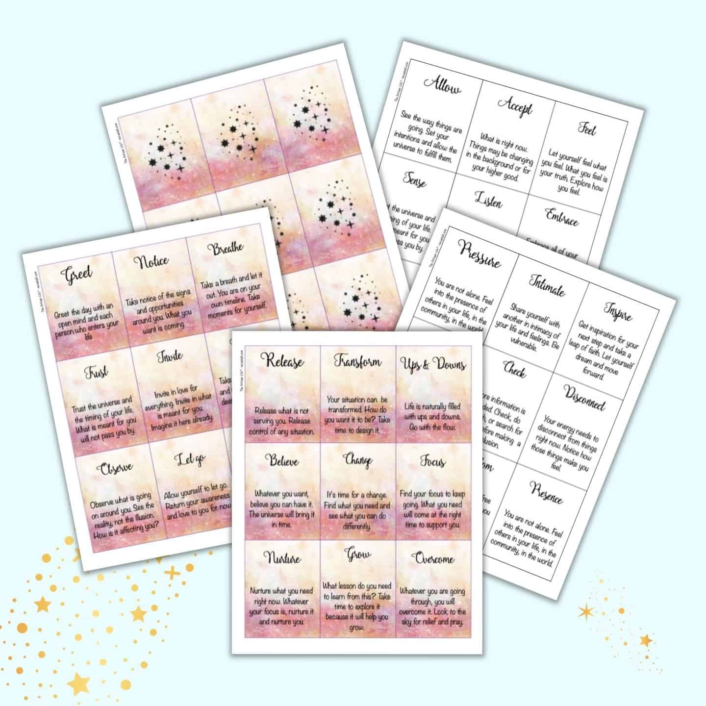 Free Printable Word Of The Day Oracle Cards - The Artisan Life with Free Printable Oracle Deck