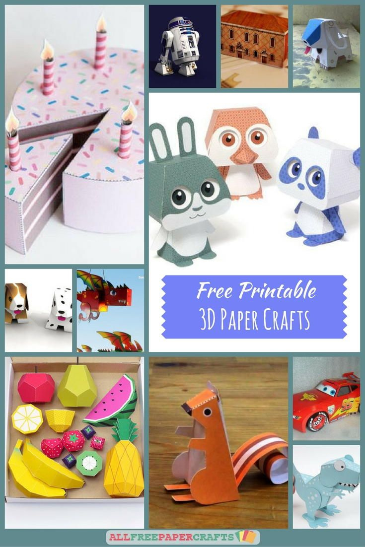 Free Pritntables Are Cool But 3D Free Printables Are Even Better in Free Printable 3D Paper Crafts