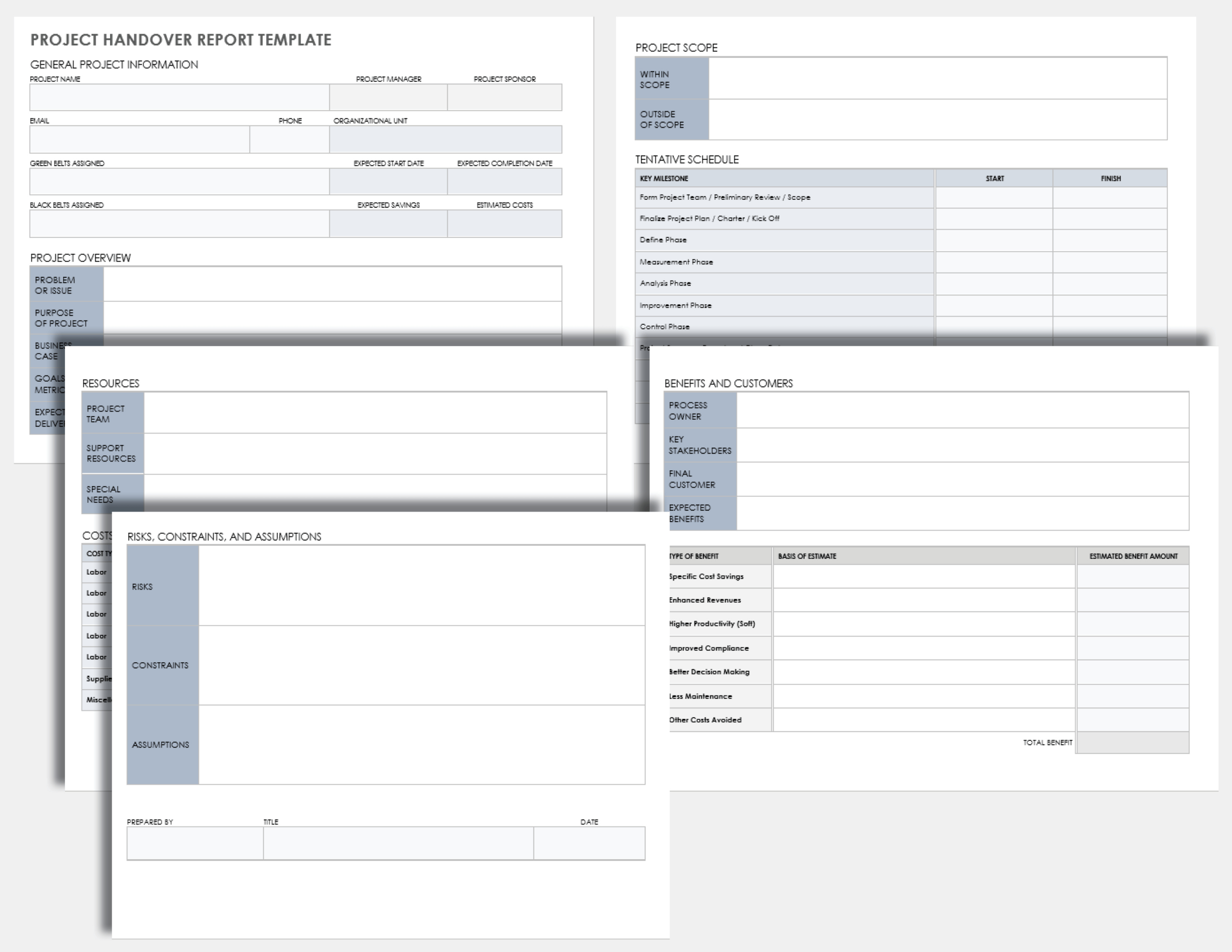 Free Project Handover Templates | Smartsheet inside Handover Document Template Free