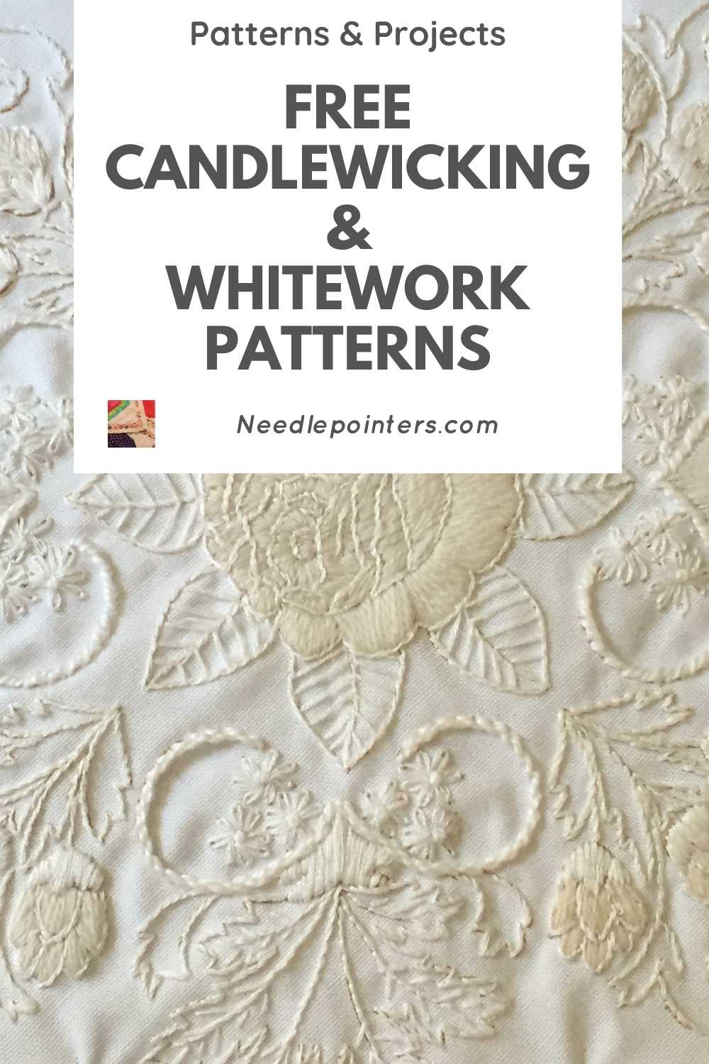 Free Projects And Patterns For Candlewicking &amp;amp; Whitework in Free Printable Candlewicking Patterns