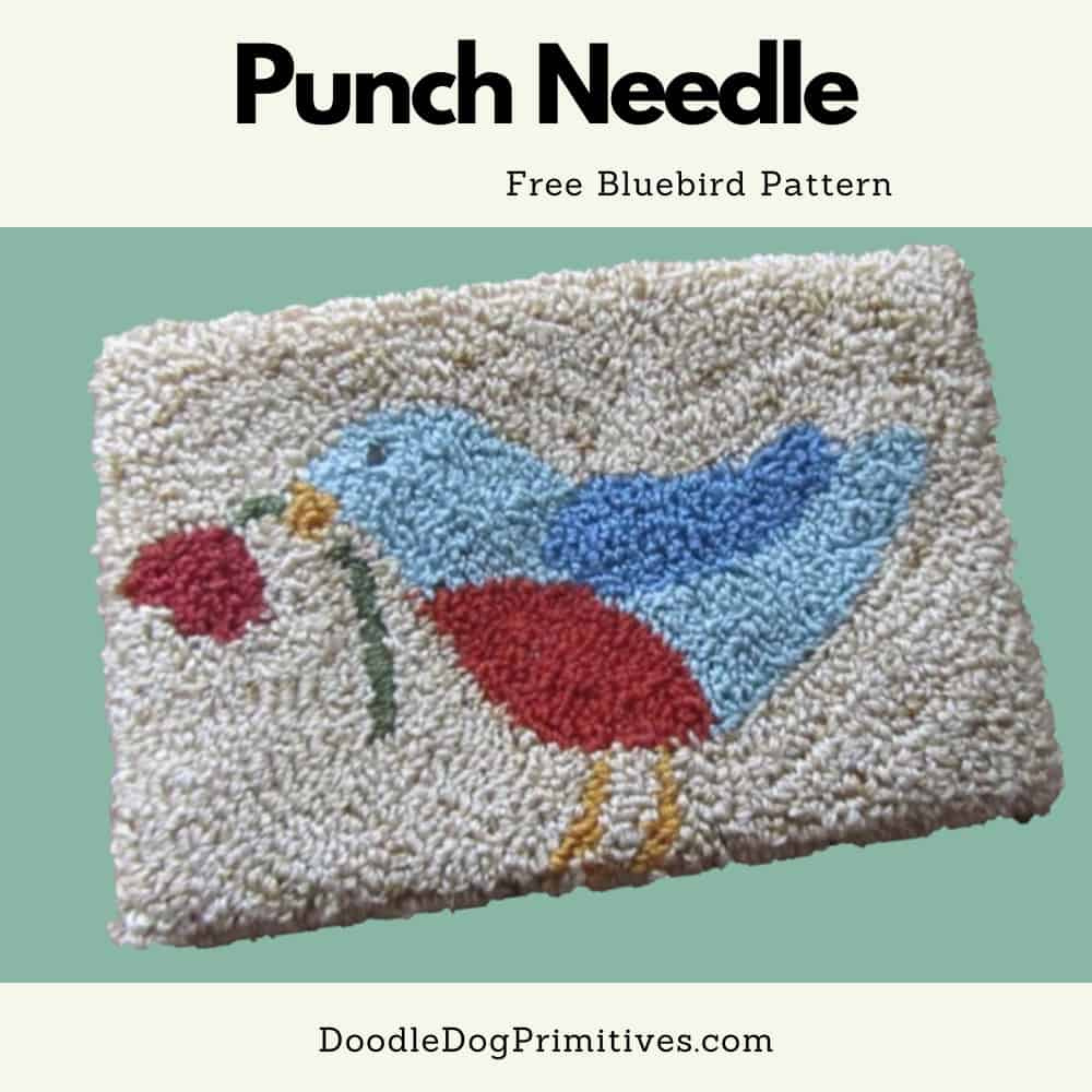 Free Punch Needle & Rug Hooking Patterns - Doodledog Primitives for Free Printable Rug Hooking Patterns
