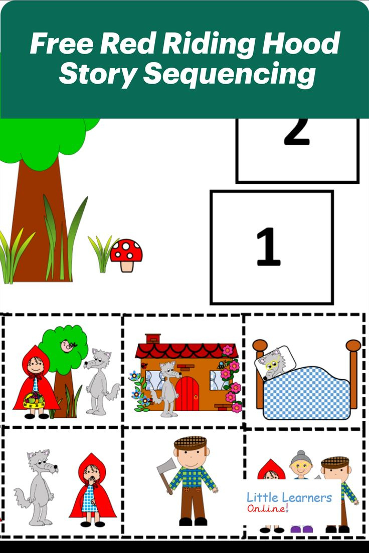 Free Red Riding Hood Story Sequencing in Free Fairy Tale Sequencing Printables