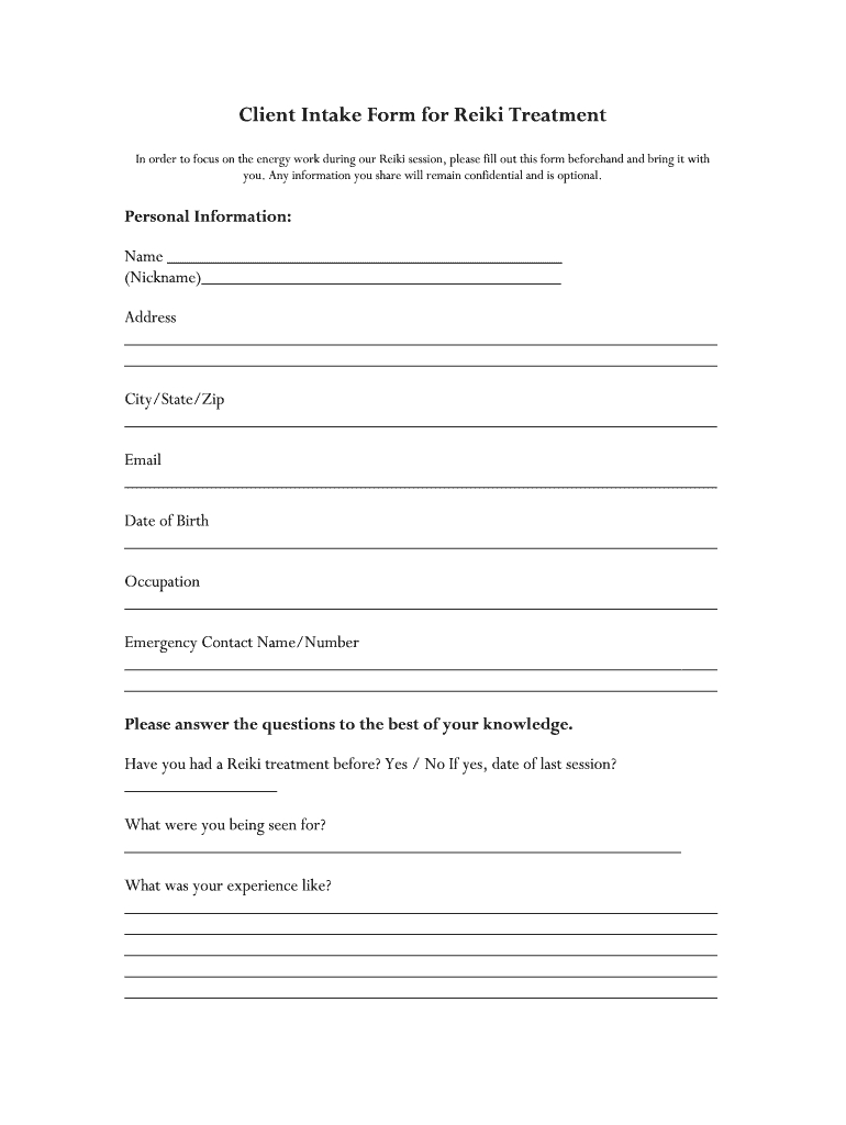 Free Reiki Intake Form Template: Fill Out &amp;amp; Sign Online | Dochub with regard to Free Reiki Templates