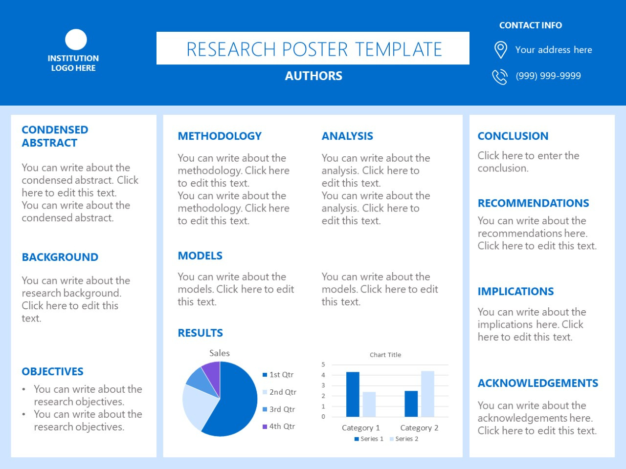 Free Research Poster Template For Powerpoint &amp;amp; Google Slides for Free Research Poster Templates