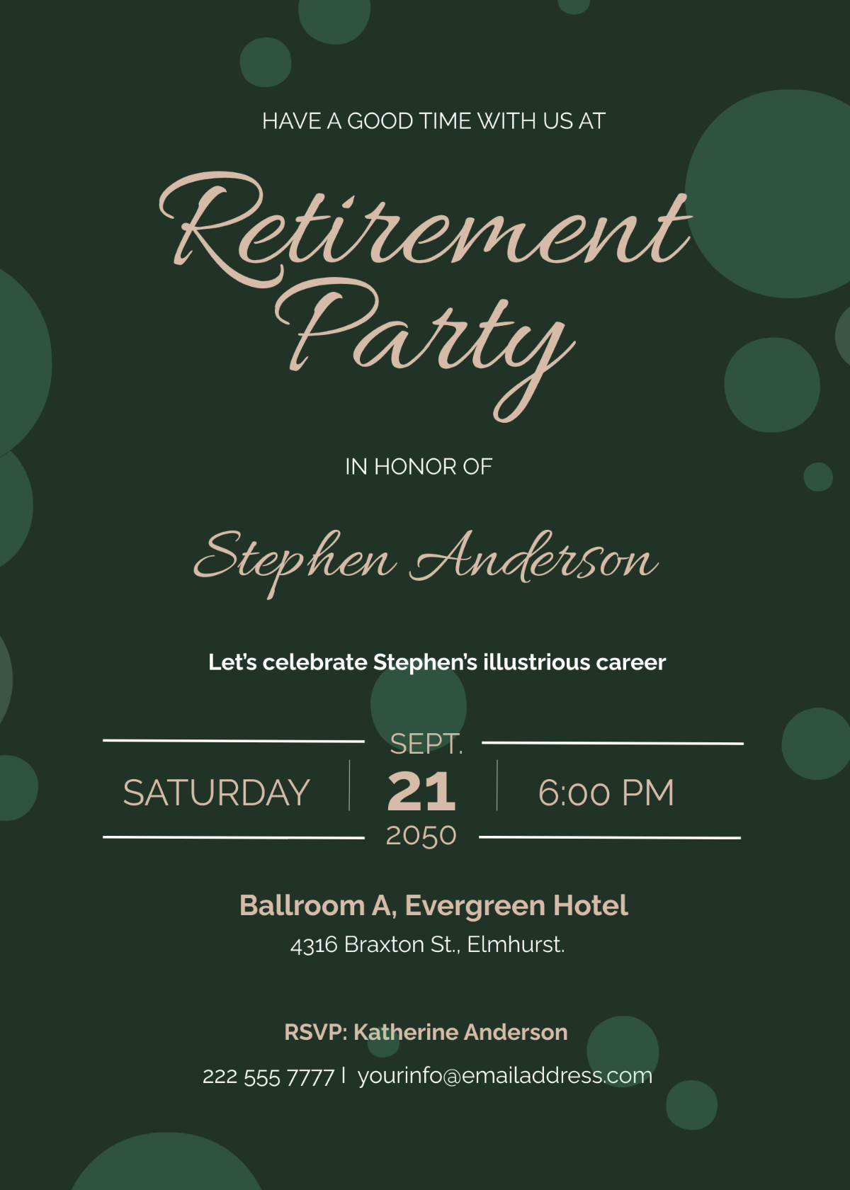 Free Retirement Invitation Templates, Editable And Printable with regard to Free Editable Retirement Invitation Templates For Word