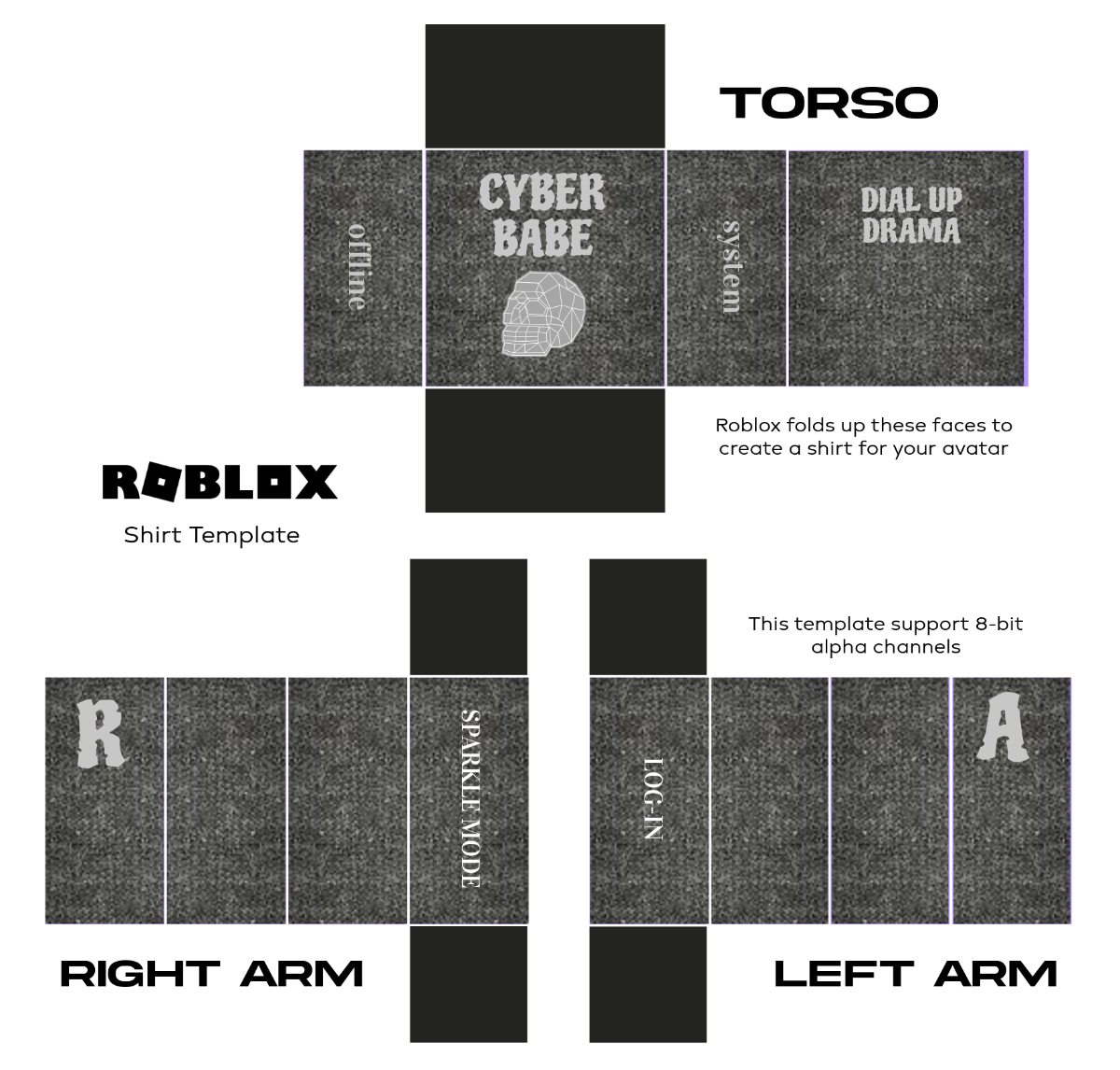 Free Roblox Shirt Y2K Design Template To Edit Online pertaining to Free Roblox Shirt Templates