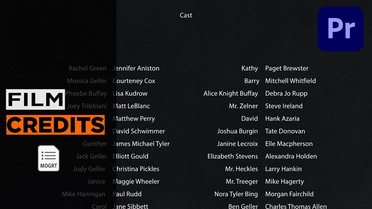 Free Rolling Film Credits Templates In Premiere Pro intended for Free Premiere Pro Credits Template