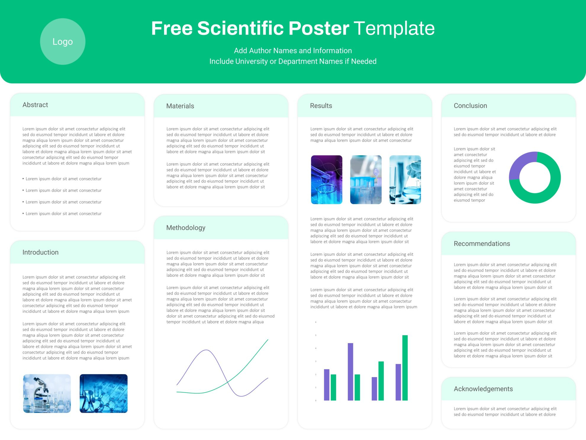 Free Scientific Poster Powerpoint Template for Free Research Poster Templates