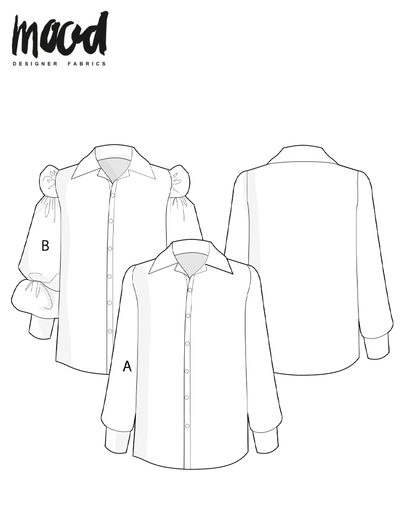 Free Sewing Patterns | Download Patterns | Mood Fabrics within Free Printable Button Down Shirt Patterns