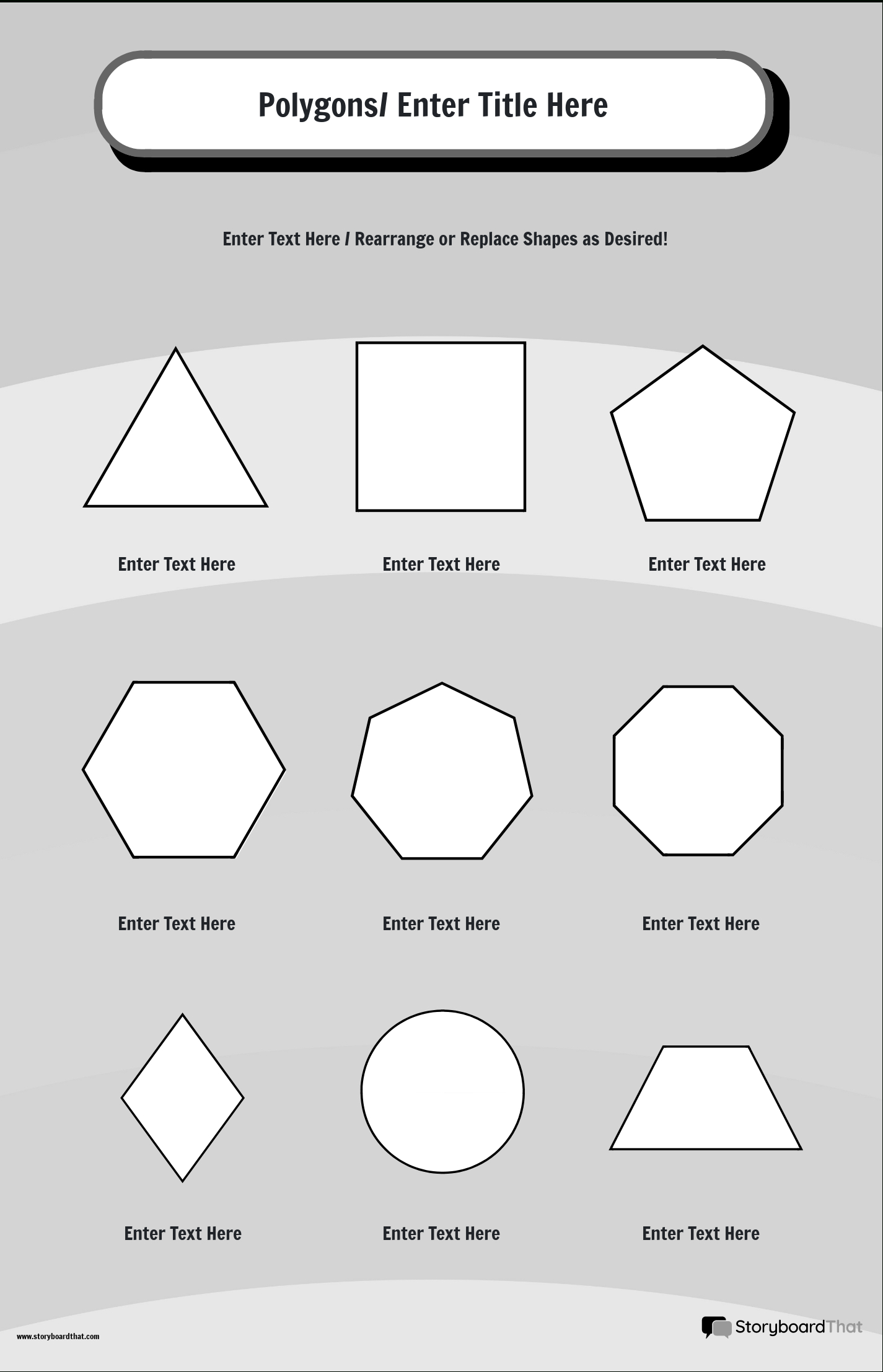 Free Shapes Posters For Classrooms | Storyboard That inside Free Printable 2D Shape Posters