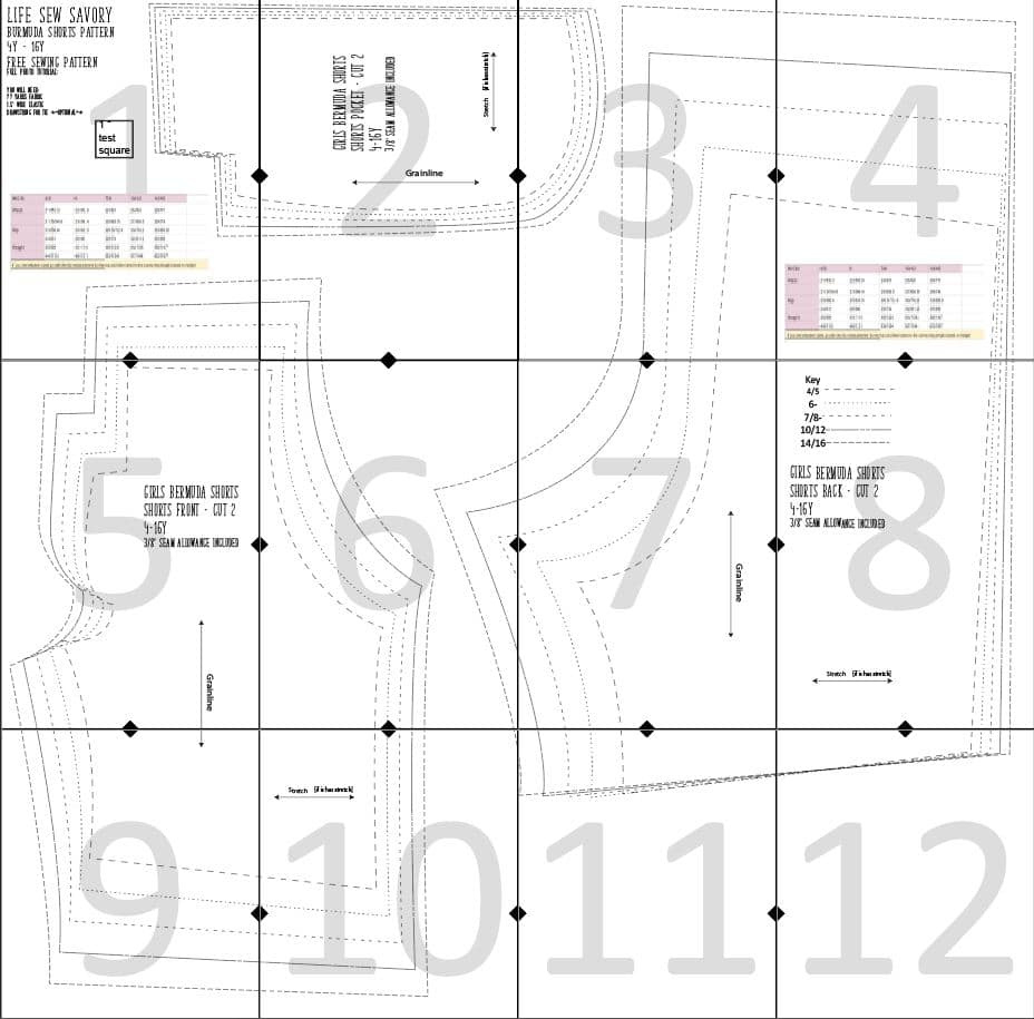 Free Shorts Pattern - Girls Bermuda - Life Sew Savory intended for Free Printable Ladies Shorts Sewing Patterns