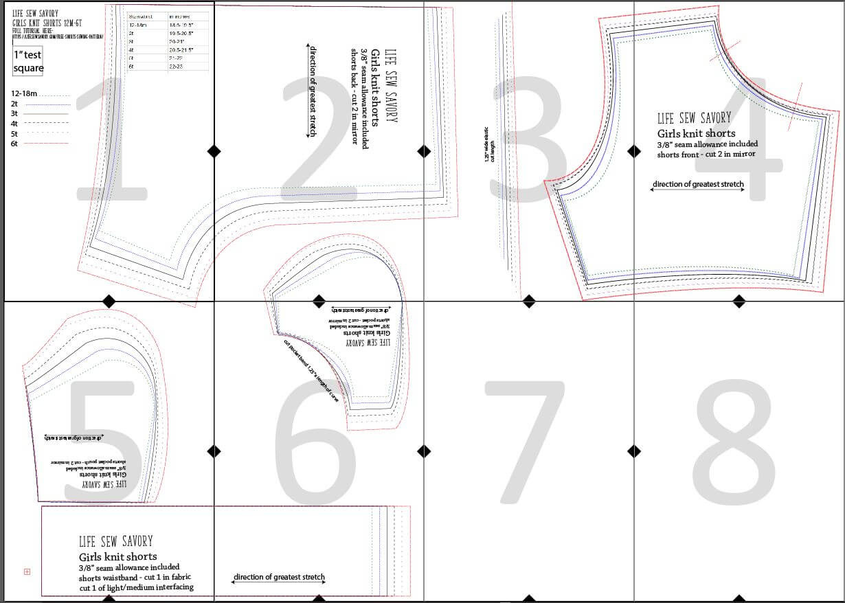 Free Shorts Sewing Pattern - For Girls - Life Sew Savory intended for Free Printable Shorts Pattern
