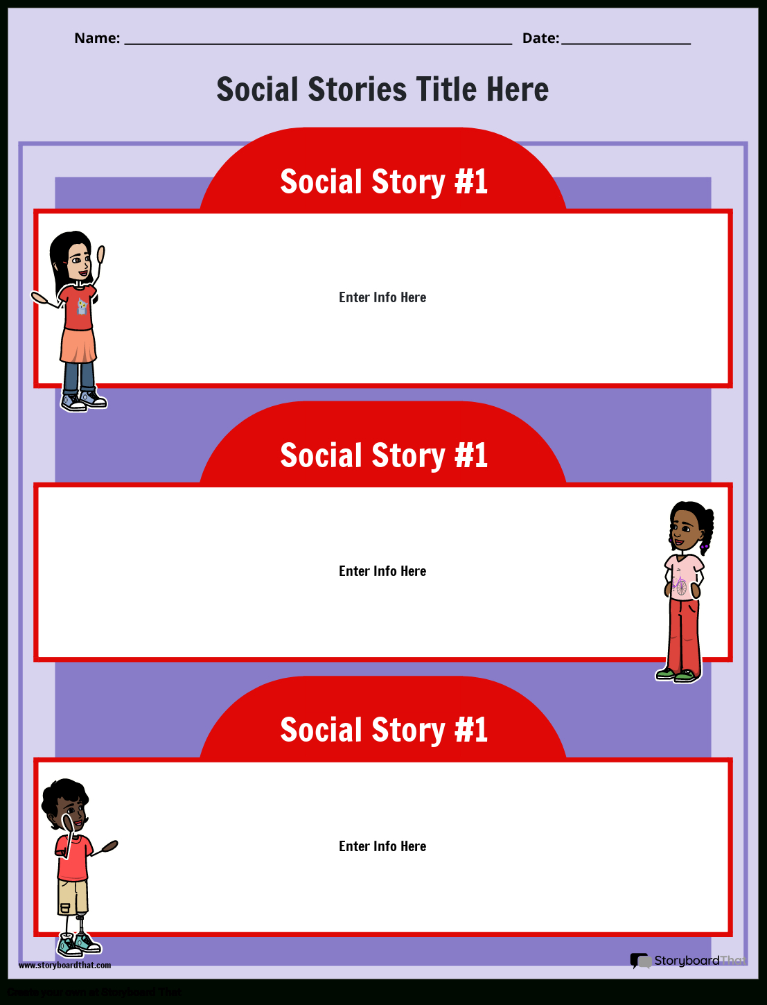Free Social Story Templates: Create &amp;amp; Customize Easily throughout Free Social Story Templates