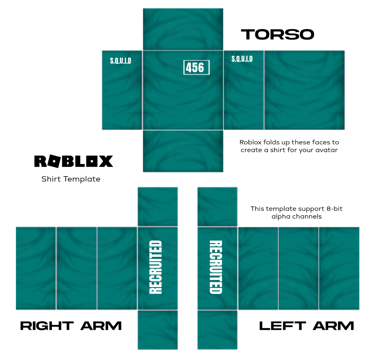 Free Squid Game Roblox Shirt Template To Edit Online within Free Roblox Shirt Templates