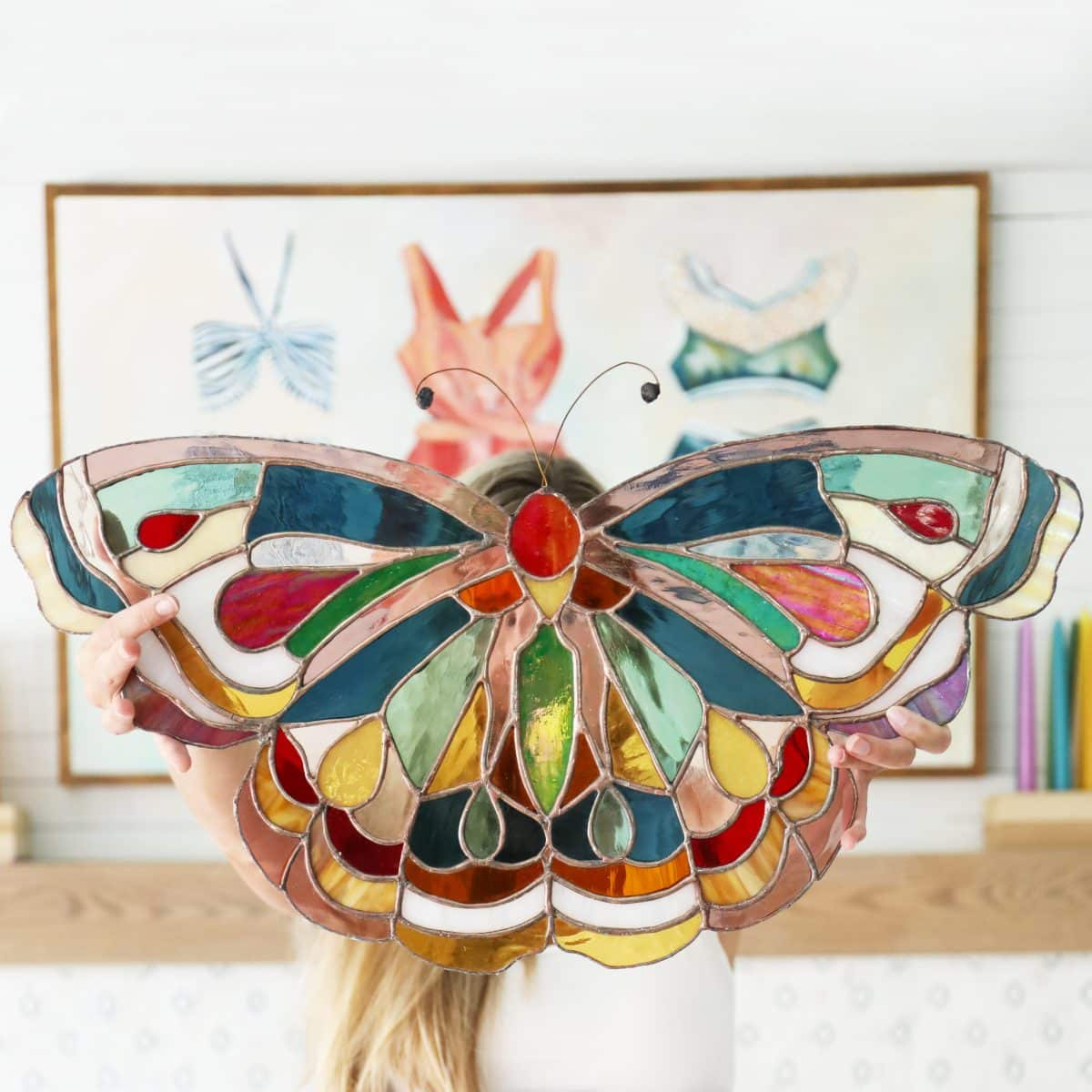 Free Stained Glass Butterfly Pattern - The Handmade Home pertaining to Free Printable Stained Glass Butterfly Patterns