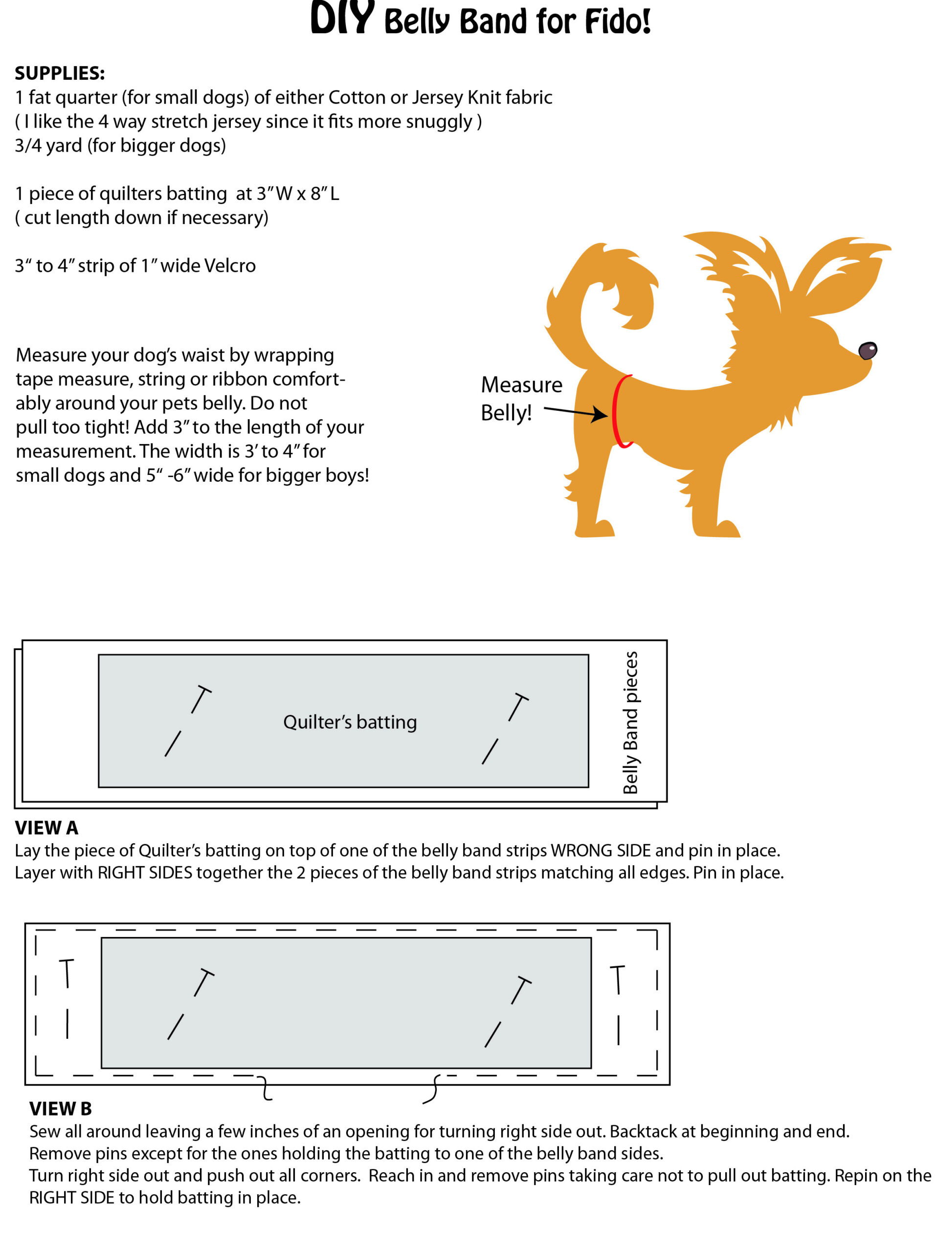 Free Stuff! – Janice Serilla inside Free Printable Dog Belly Band Pattern