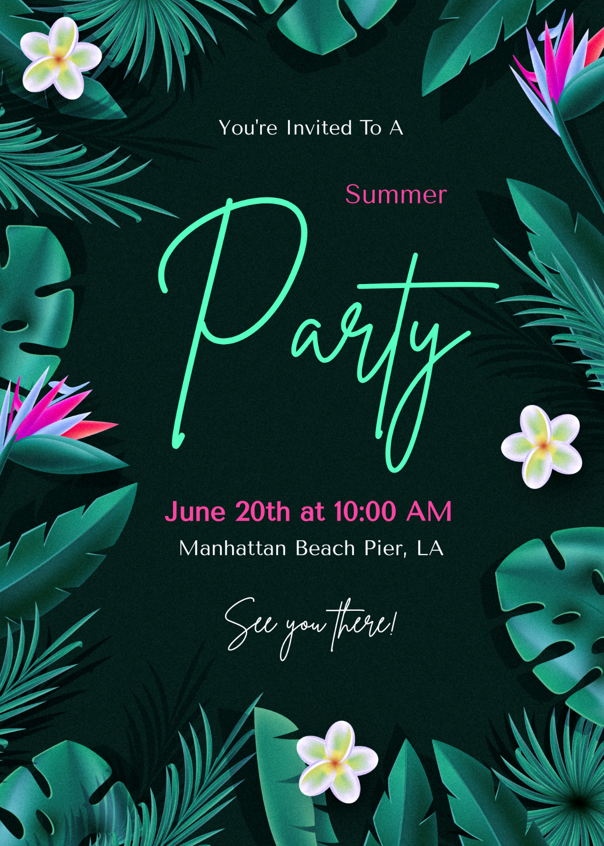 Free Summer Invitation Templates, Editable And Printable intended for Free Printable Summer Party Invitation Templates